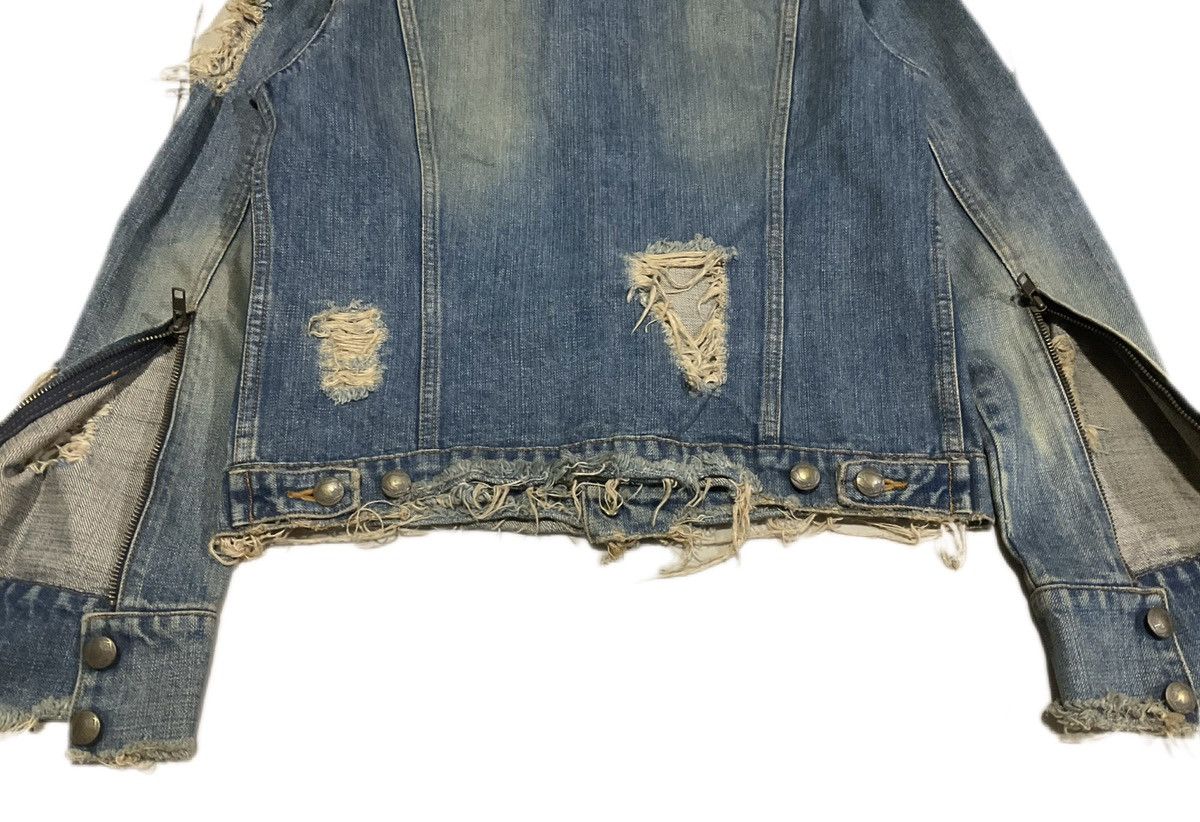 Hysteric Glamour × If Six Was Nine × Le Grande Bleu (L.G.B.) 🔥Rare Archived L.G.B. Destroy Frayed Denim Jacket Size US M / EU 48-50 / 2 - 9 Thumbnail