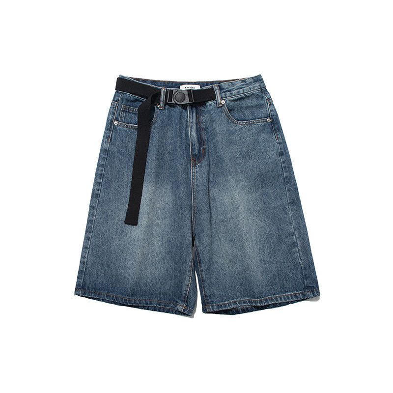 Jean Men's Vintage Distressed Washed Straight-Leg Denim Shorts Size US 32 / EU 48 - 1 Thumbnail