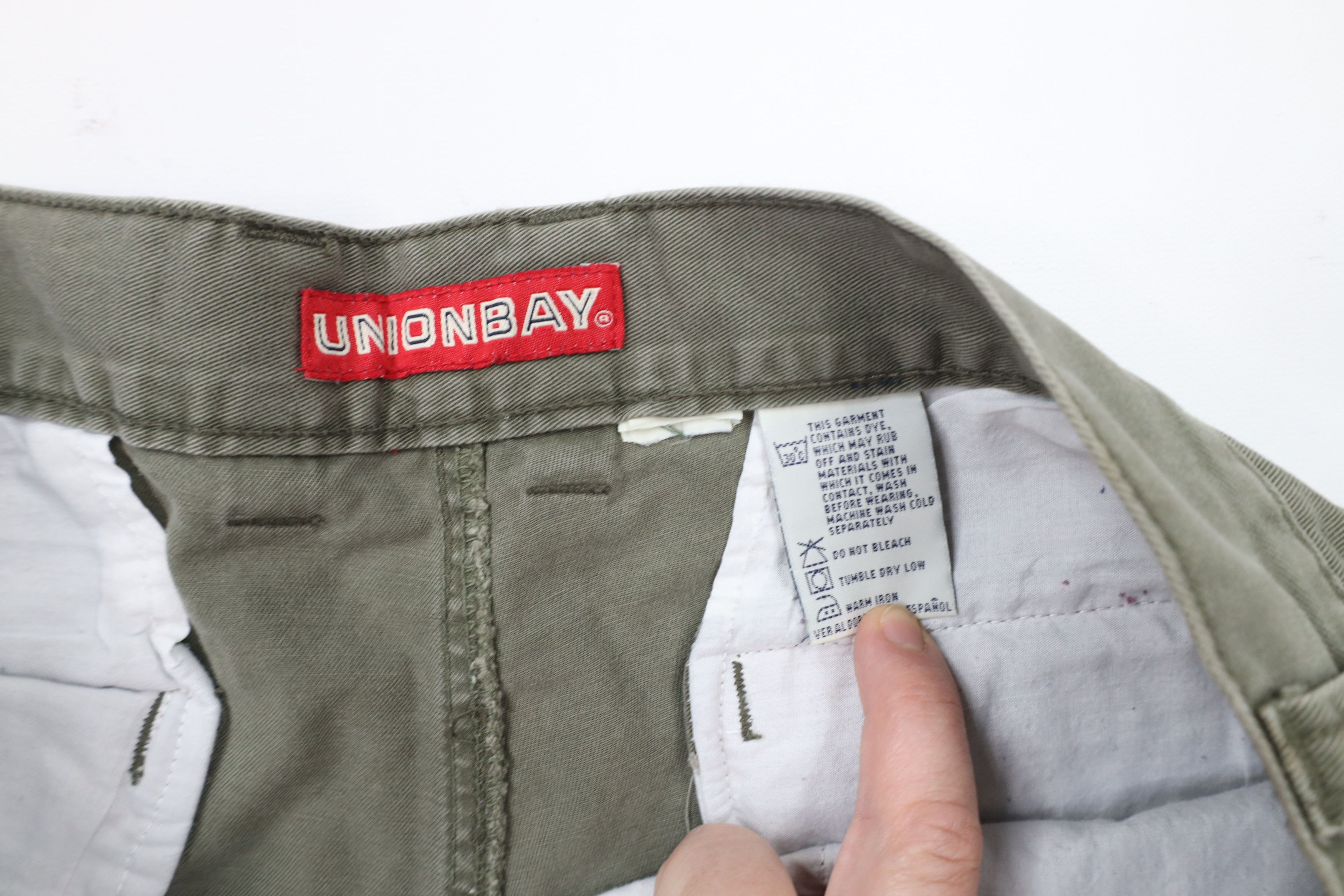 Vintage Vintage 90s Streetwear Baggy Wide Leg Pants Cotton Green Size US 34 / EU 50 - 9 Thumbnail