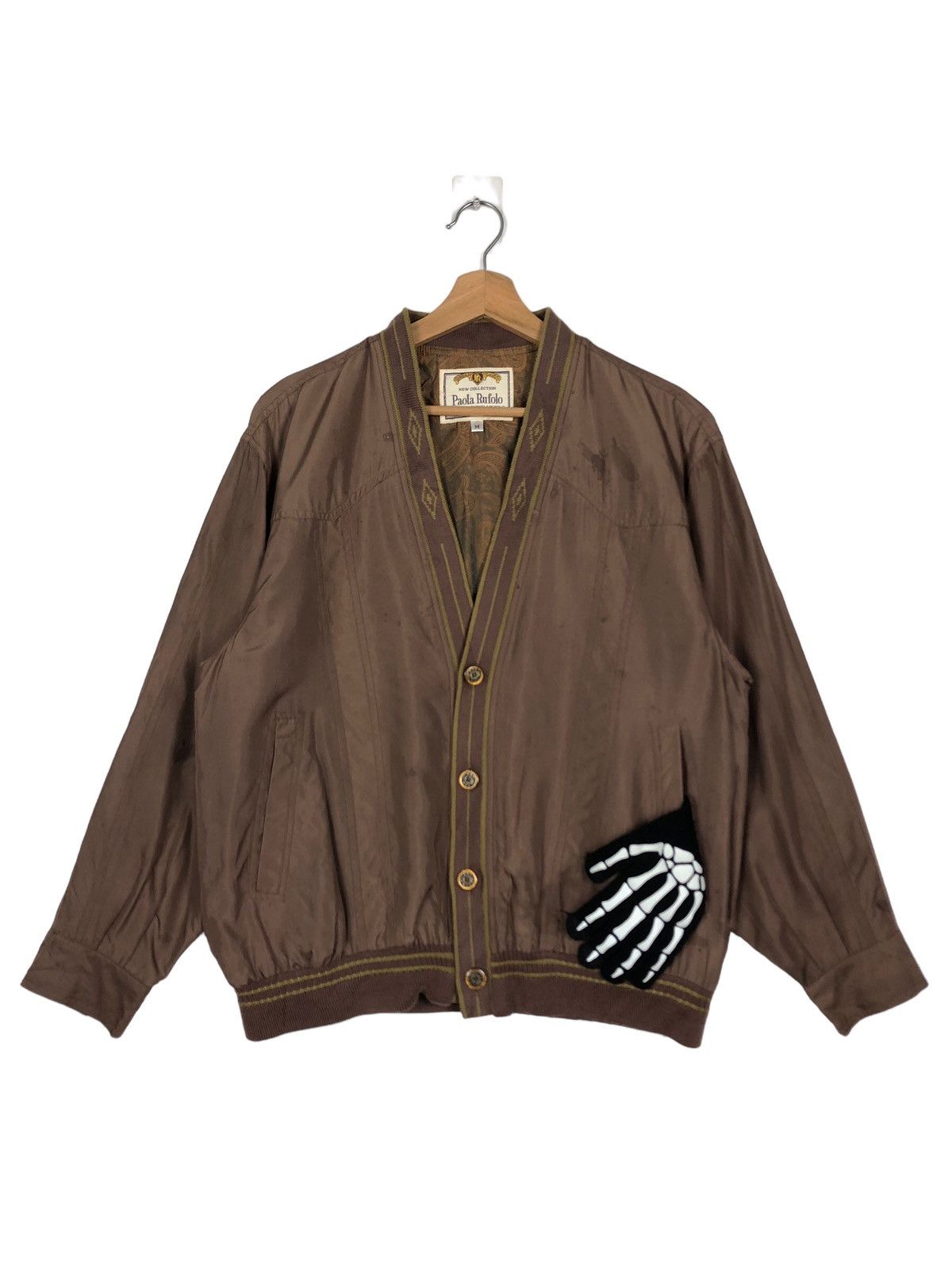 Japanese Brand 🔥90’s Vintage Cardigan Bomber Jacket Paola Rufola Size US M / EU 48-50 / 2 - 1 Thumbnail