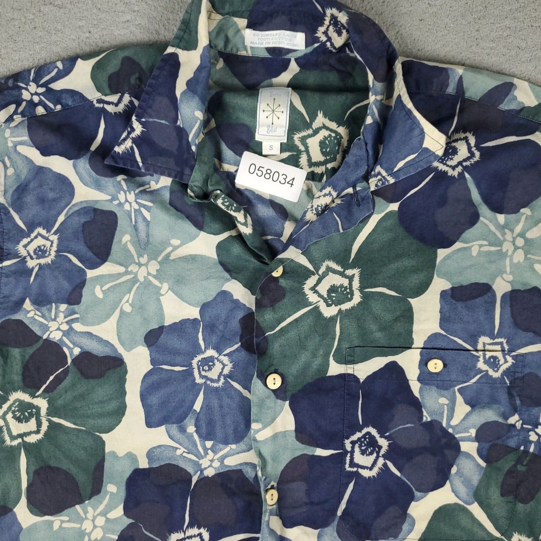 Vintage Burma Bibas Shirt Mens Size Small Blue Green Floral Button-Up Short Sleeve Casual Modern Size US S / EU 44-46 / 1 - 2 Thumbnail