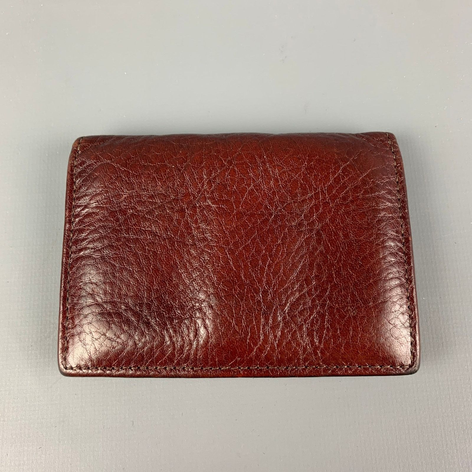 Scully Leather SCULLY Brown Textured Leather Bi-Fold Wallet Size ONE SIZE - 1 Thumbnail