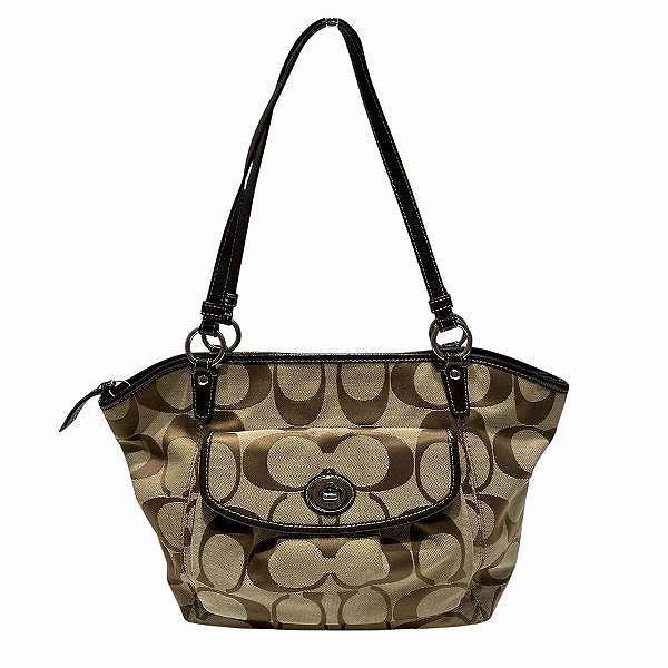 Coach Coach Signature Canvas Tote Bag Canvas Tote Bag F14659 in Brown, Women's