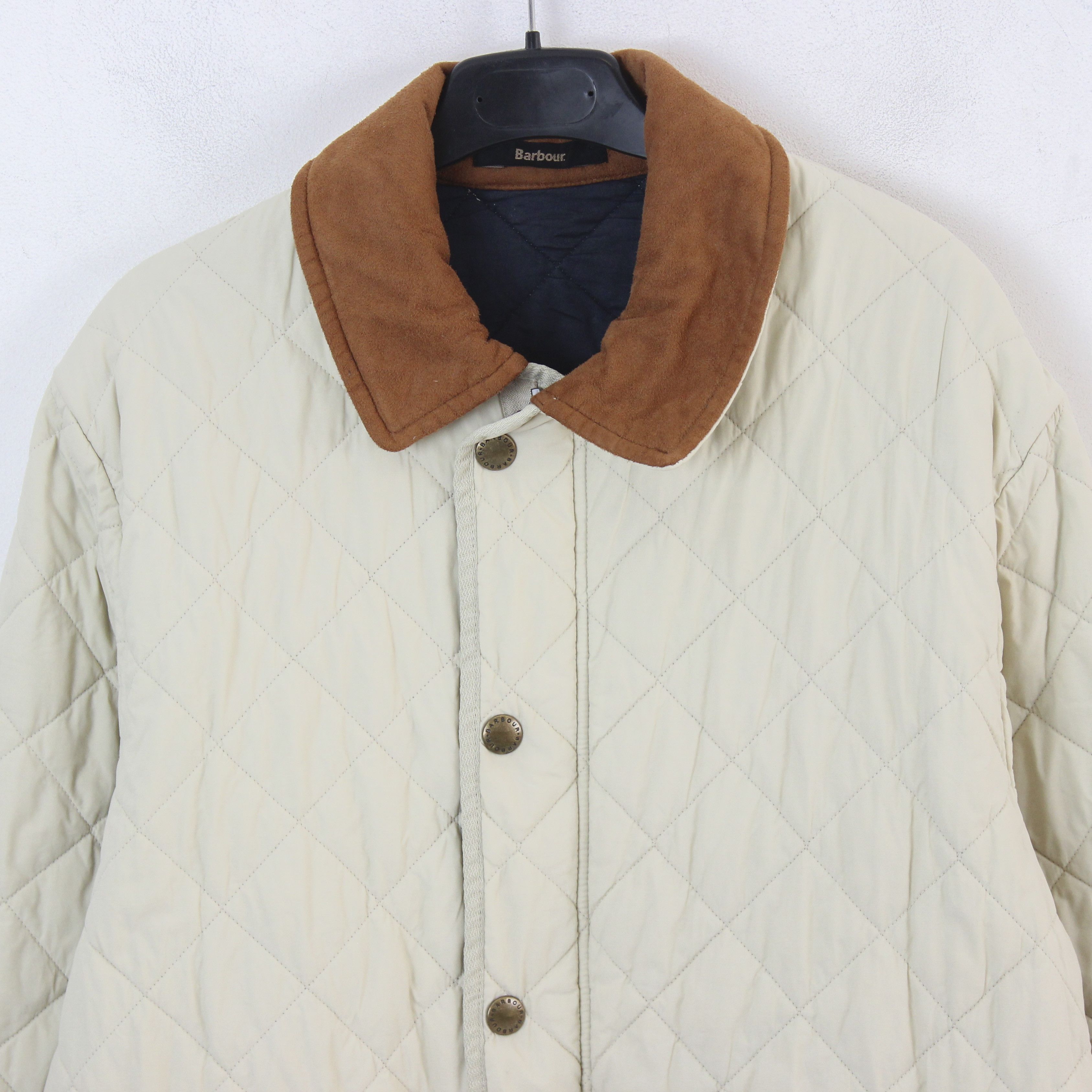Barbour quilt jacket men L beige coat diamond zip country English Size US L / EU 52-54 / 3 - 6 Thumbnail