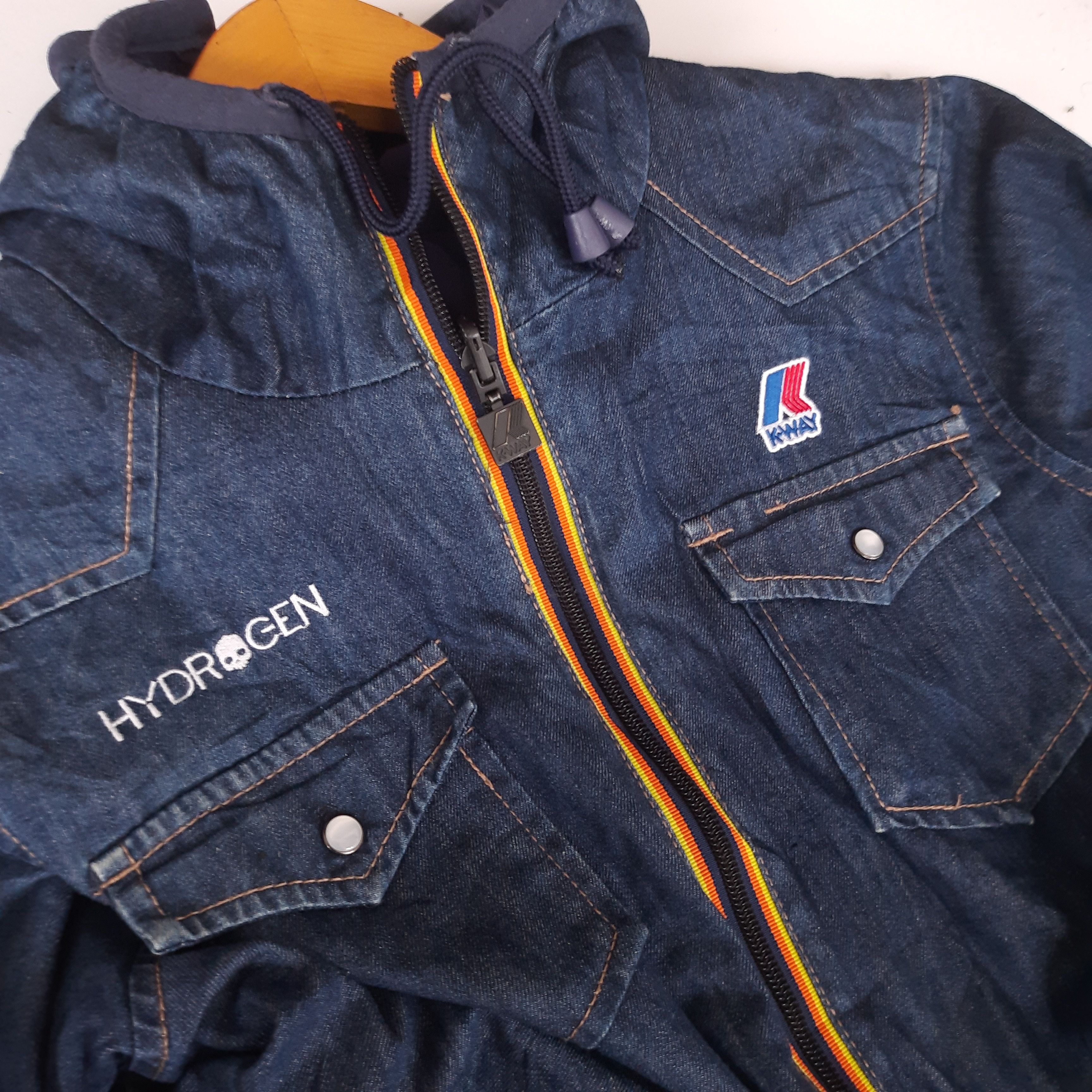 HYDROGEN Hydrogen kway reversible nylon denim jacket Size US M / EU 48-50 / 2 - 5 Thumbnail