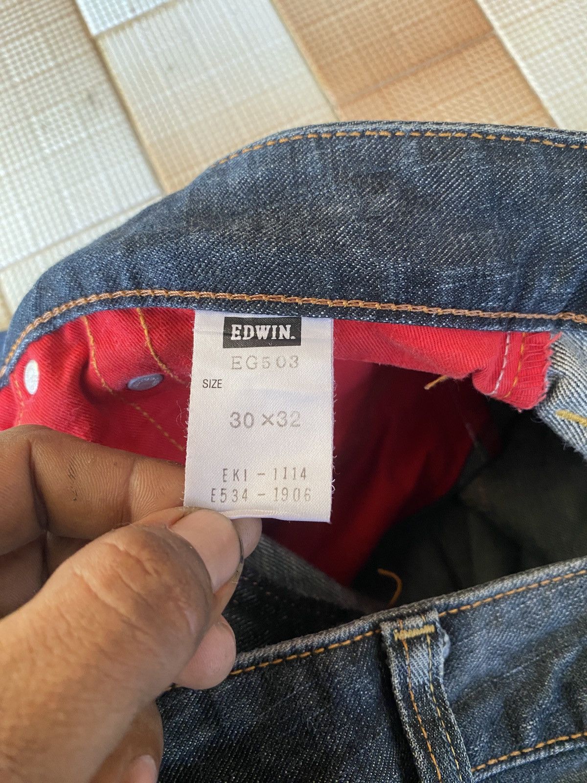 Edwin × PPFM × Vintage Vintage edwin blue trip 503 regular denim Size US 30 / EU 46 - 13 Thumbnail