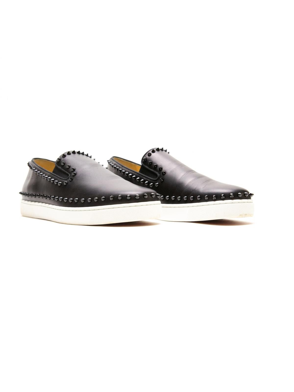 Christian Louboutin Christian Louboutin Black Spike Boat Shoes Size US 12 / EU 45 - 1 Thumbnail