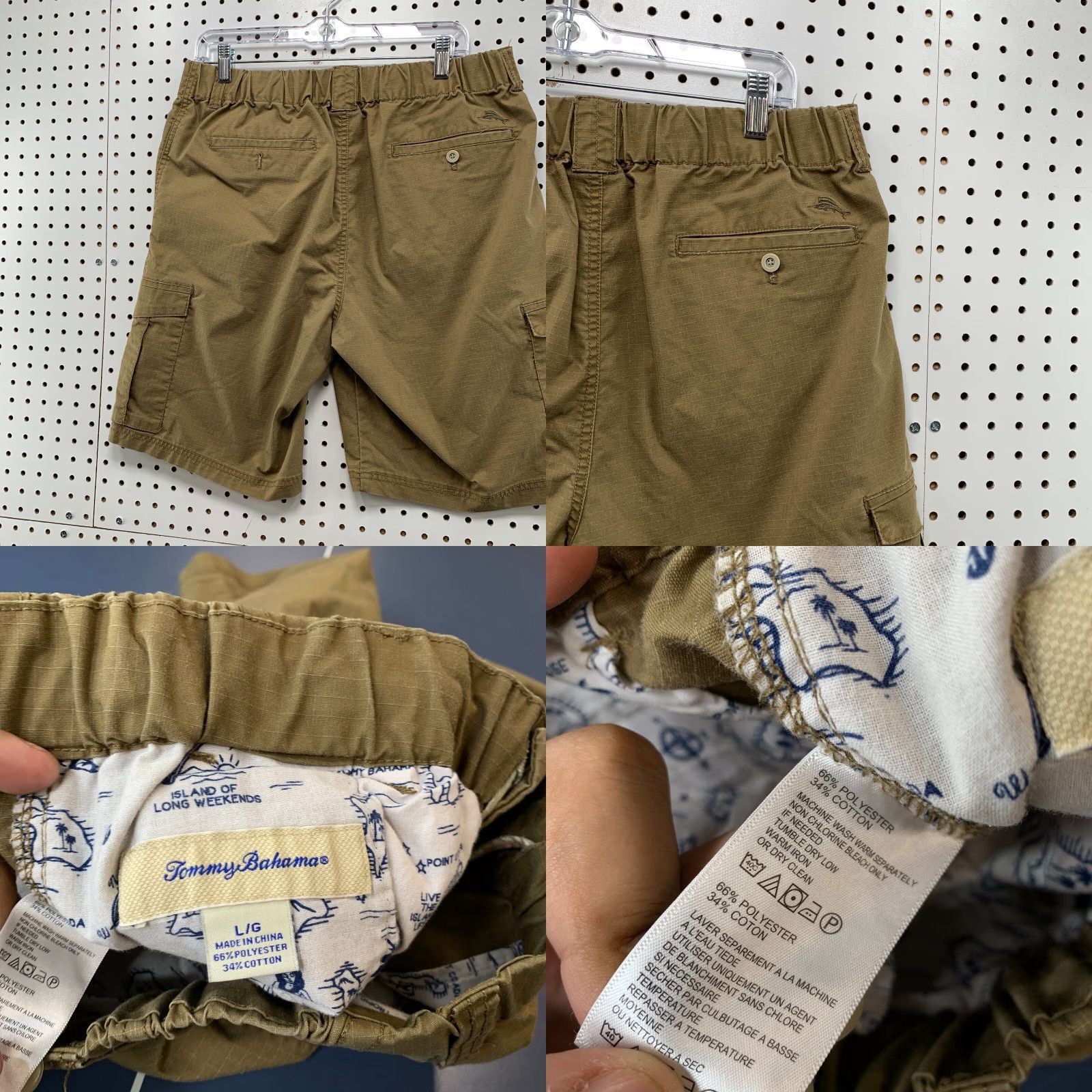 Tommy Bahama VINTAGE Tommy Bahama Cargo Shorts Mens Size Large Brown Utility Pocket Outdoor 32x10 Size US 32 / EU 48 - 8 Thumbnail