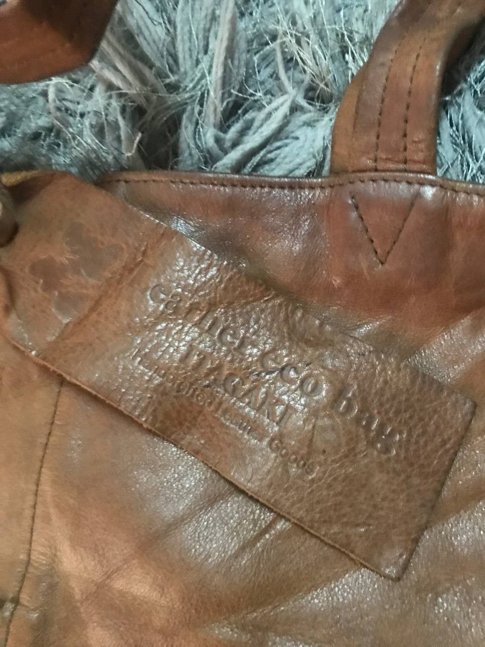 Japanese Brand × Leather Vintage ITAGAKI HOKKAIDO Patina Leather Tote Shoulder Bag Size ONE SIZE - 4 Thumbnail