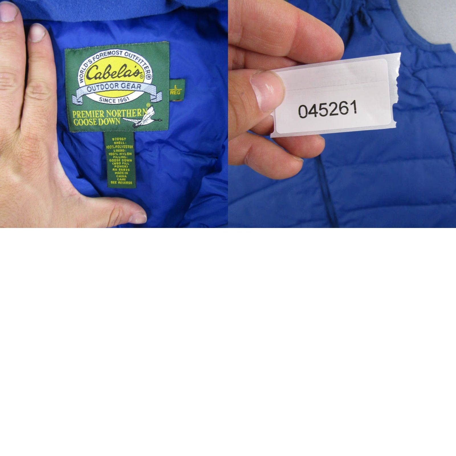 Vintage VINTAGE Cabelas Vest Mens Large Blue Premier Northern Goose Down Puffer Quilted Zip Up Size US M / EU 48-50 / 2 - 8 Thumbnail