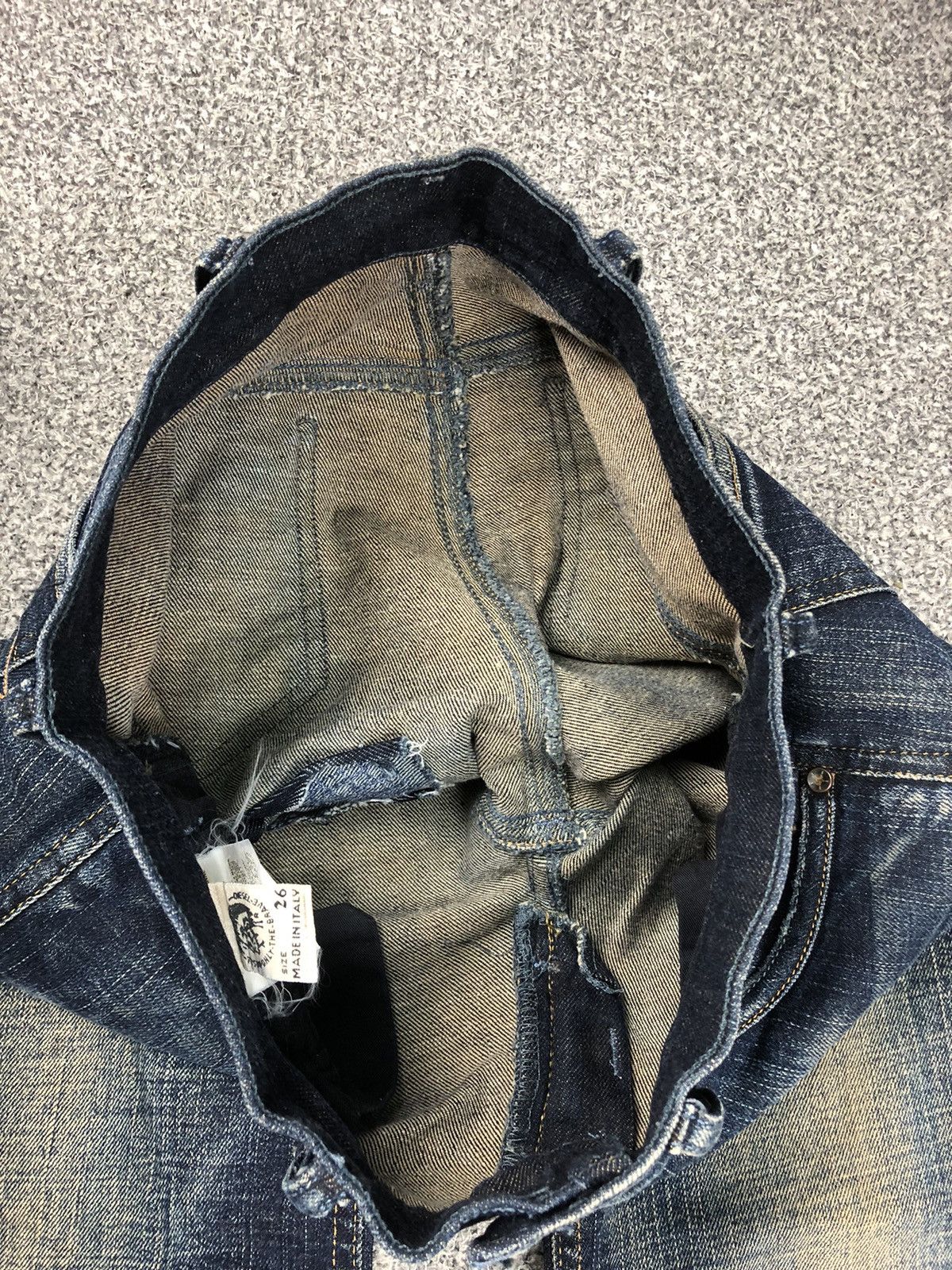 Diesel Vintage Diesel Industry Italy Flare Stone Wash Jeans Size 29" - 17 Thumbnail