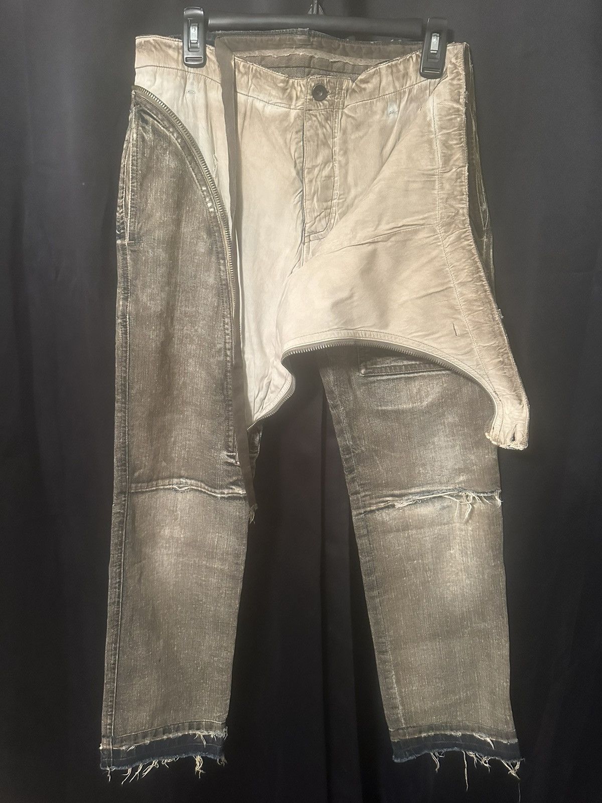 Rick Owens × Rick Owens Drkshdw Rick Owens Double Layer Aircut Size US 30 / EU 46 - 4 Thumbnail
