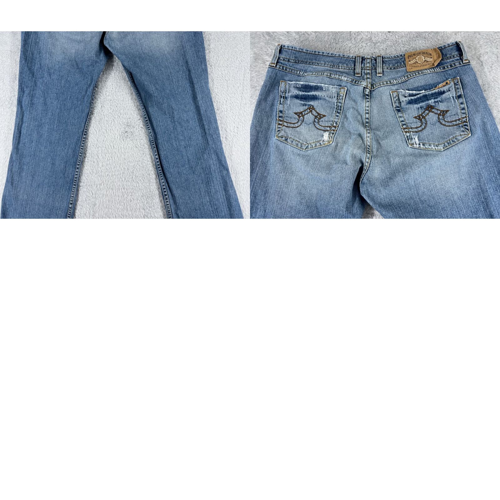 Lucky Brand VINTAGE Lucky Brand Jeans Women 14 Blue Denim Bootcut 32x32 Modern Distressed 5-Pocket Mens Girls Size 36" / US 14 / IT 50 - 10 Thumbnail