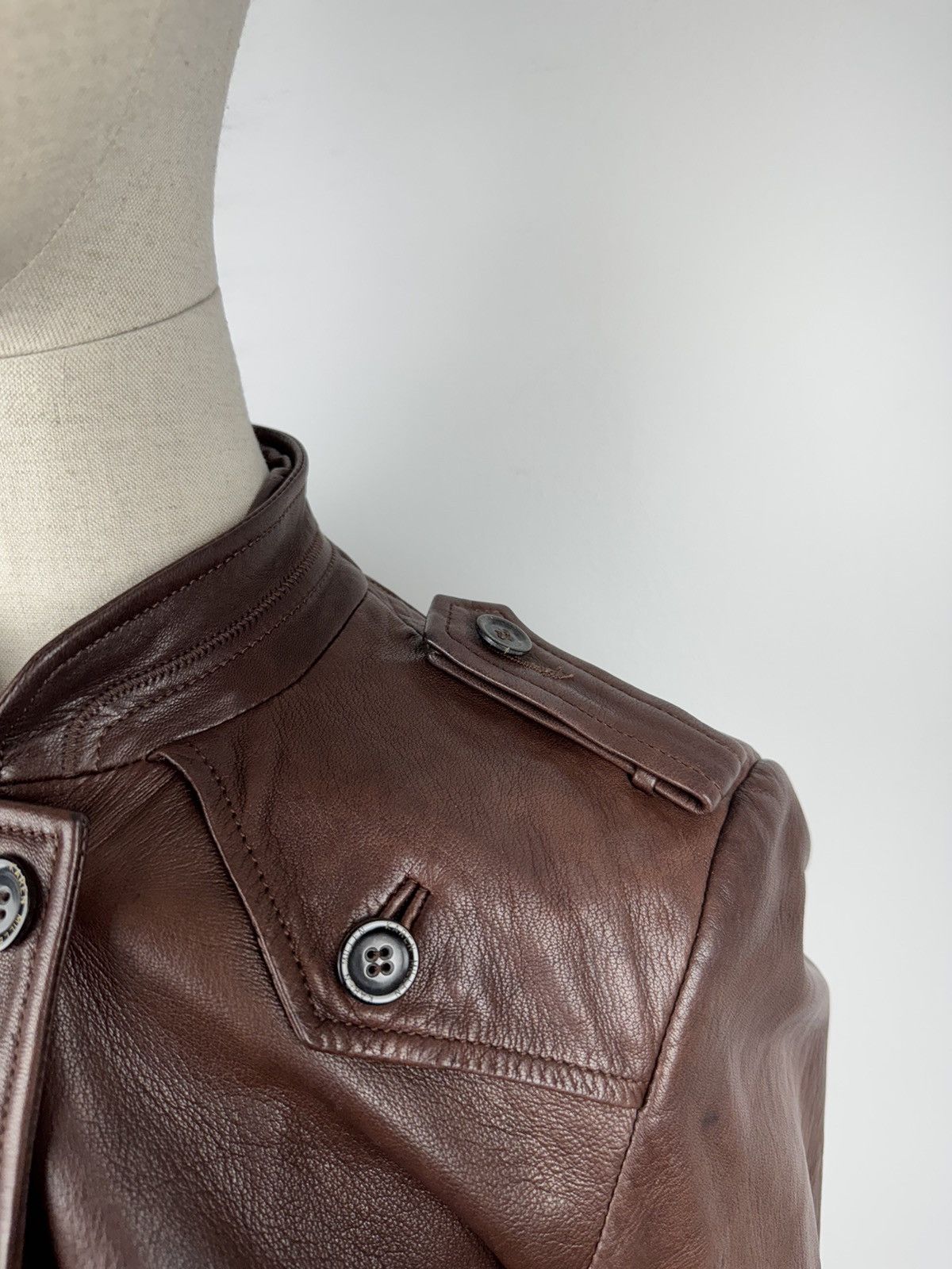 Japanese Brand × Karen Millen Karen Millen Leather Cropped Jacket size US 6 Size M / US 6-8 / IT 42-44 - 4 Thumbnail