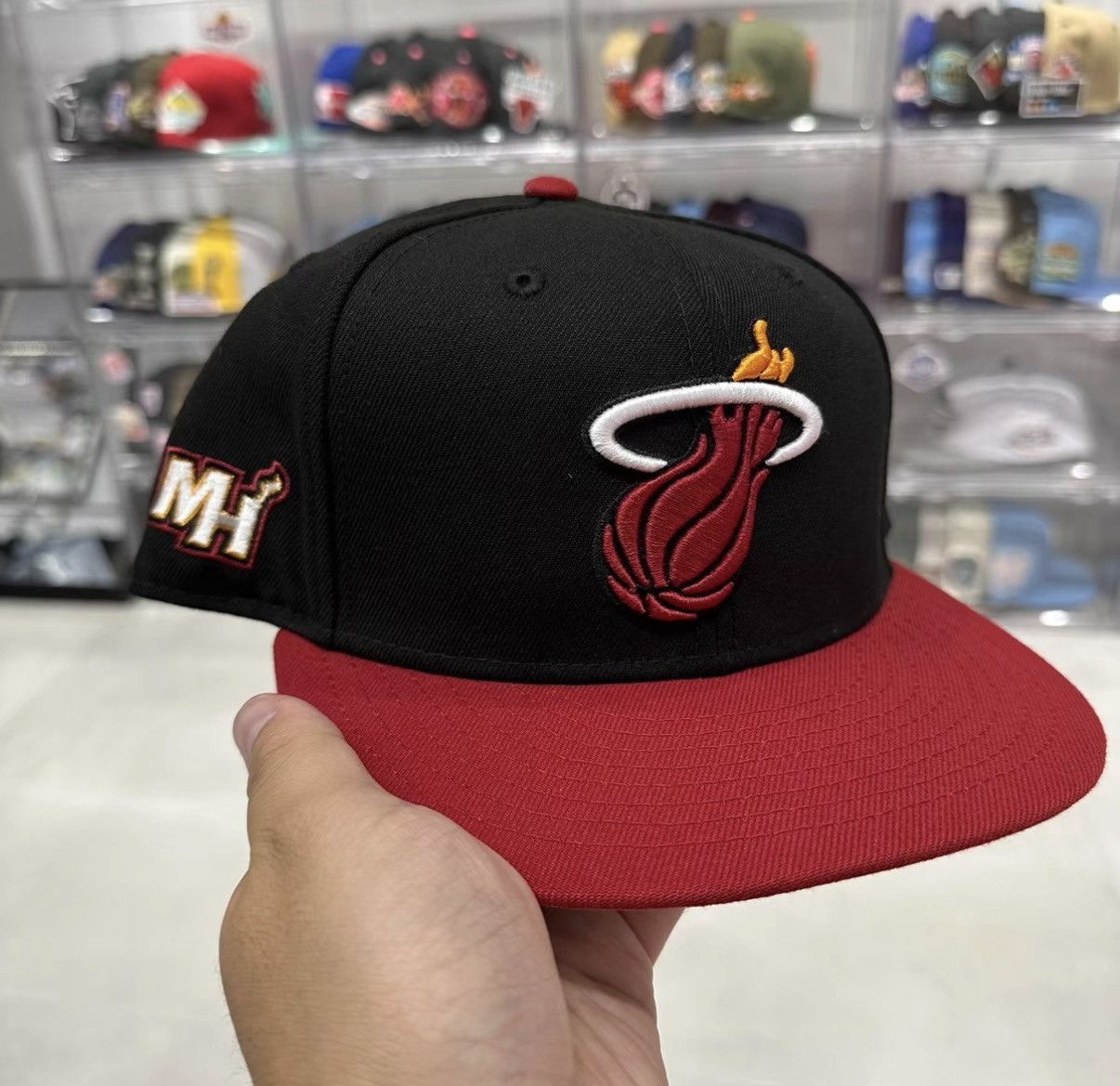 New Era New Era NBA Miami Heat Flat Brim Baseball Cap J32 Size ONE SIZE - 1 Thumbnail