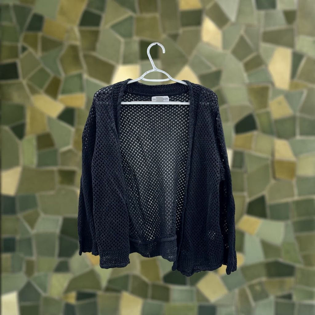 Vintage Sag Harbor Cardigan Sweater Open Front Black Womens XL Knit Open-Knit Pullover Cardigan Casual Business Size L / US 10 / IT 46 - 1 Thumbnail