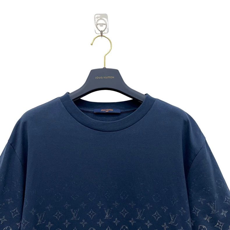 Louis Vuitton Louis Vuitton Dark Blue Logo Gradient Crew Neck Short Slee Size US XL / EU 56 / 4 - 3 Thumbnail