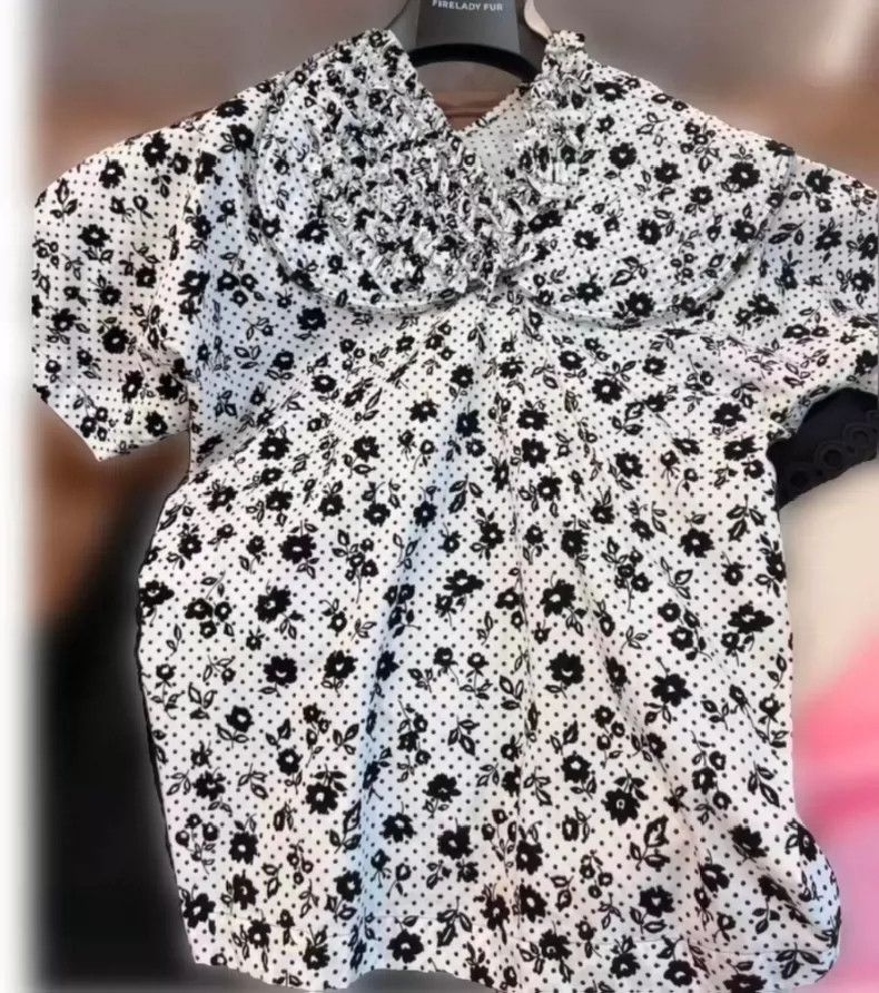 Comme des Garcons Comme Des Garcons Short sleeve shirt with petal collar dec Size M / US 6-8 / IT 42-44 - 1 Thumbnail