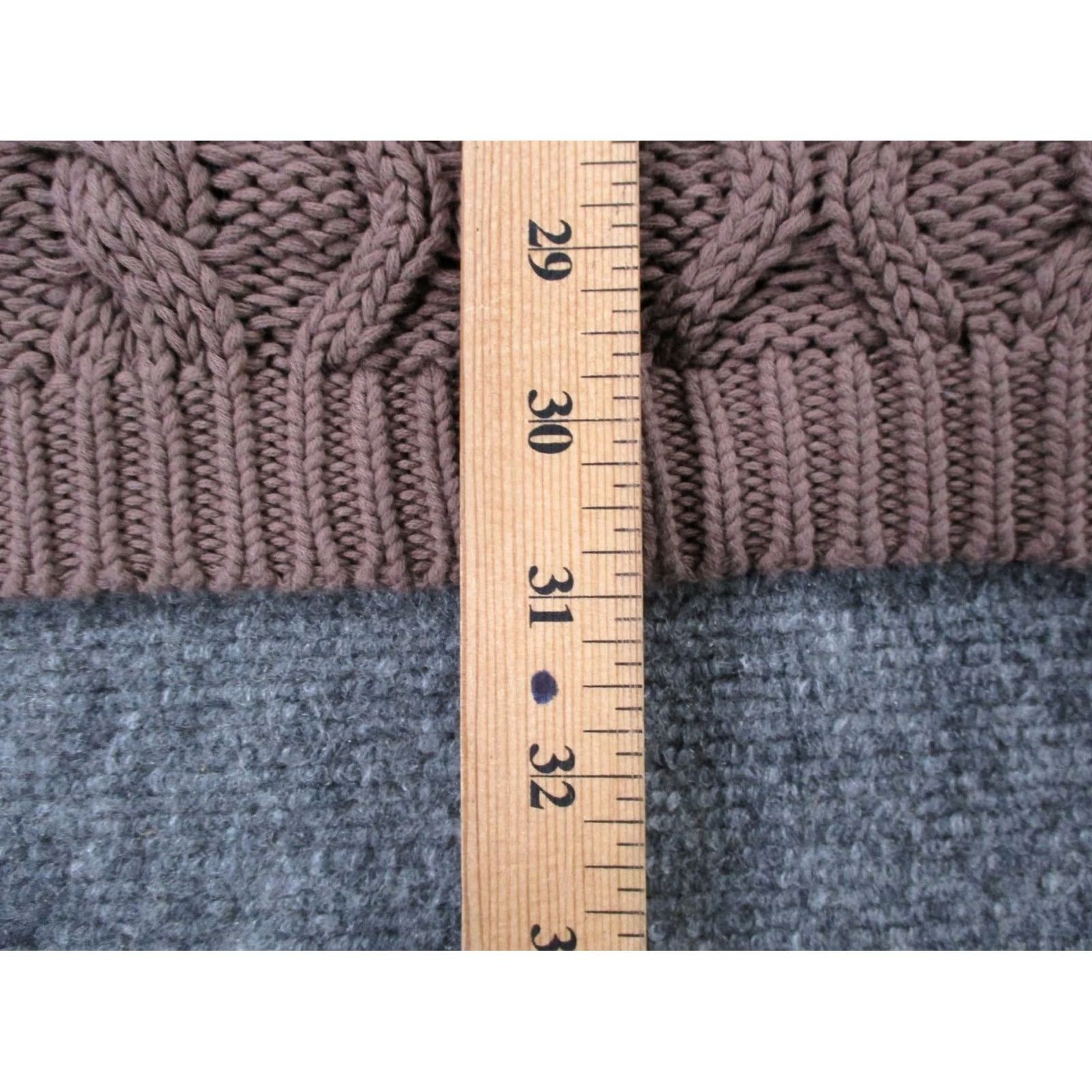 Vintage Neuflora Sweater Womens L Brown Oversized Relaxed Casual Cable Knit Fisherman Size L / US 10 / IT 46 - 4 Thumbnail