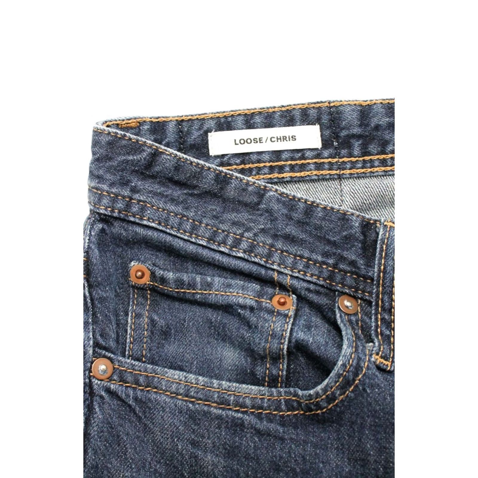 Jack & Jones Jack & Jones Men's Loose / Chris Jeans Blue W31/L32 Button Fly Whiskers Size US 31 - 6 Thumbnail