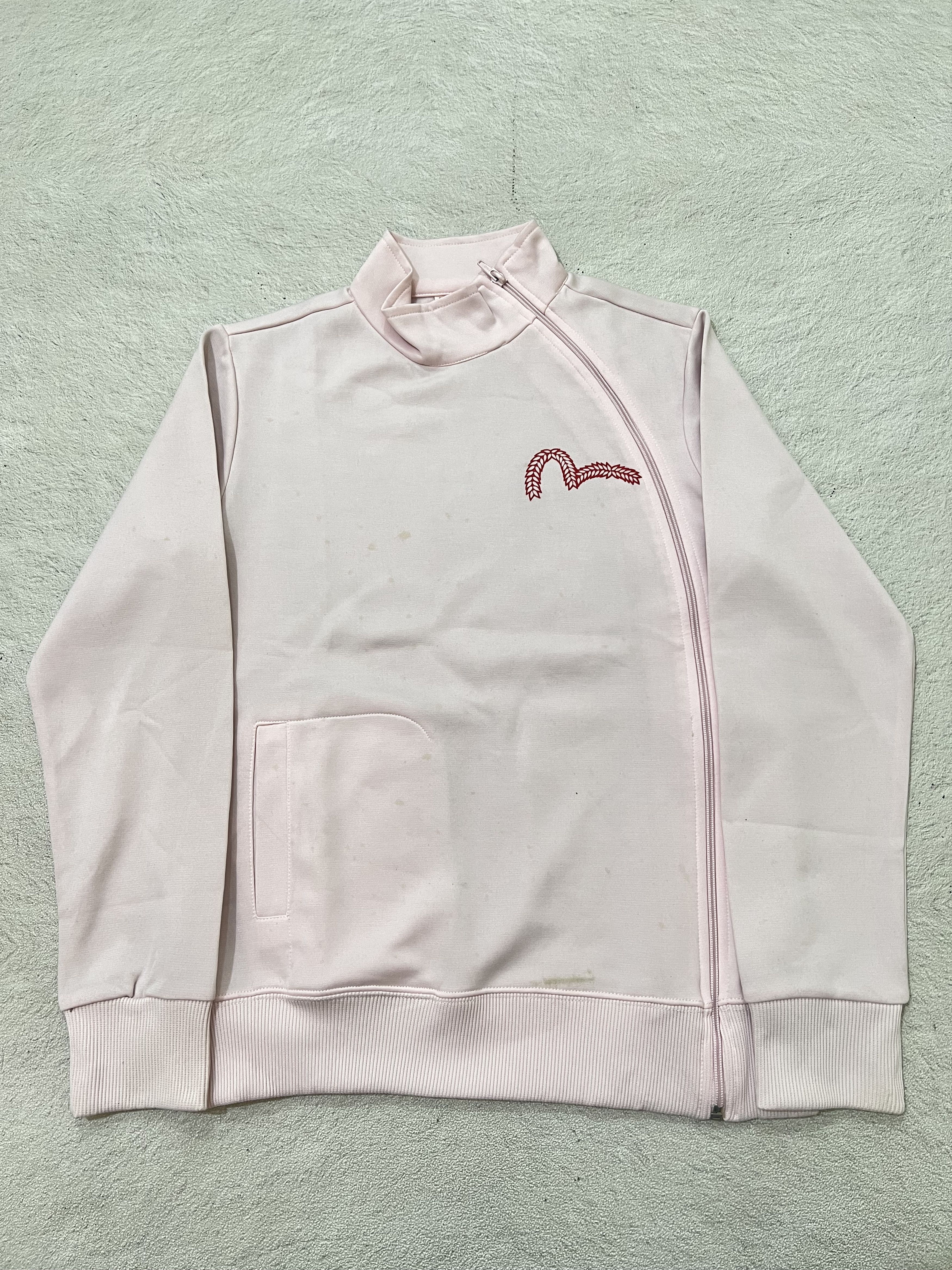 Japanese Brand 2000s Evisu Poem Asymmetric Track Jacket y2k Size US S / EU 44-46 / 1 - 1 Thumbnail