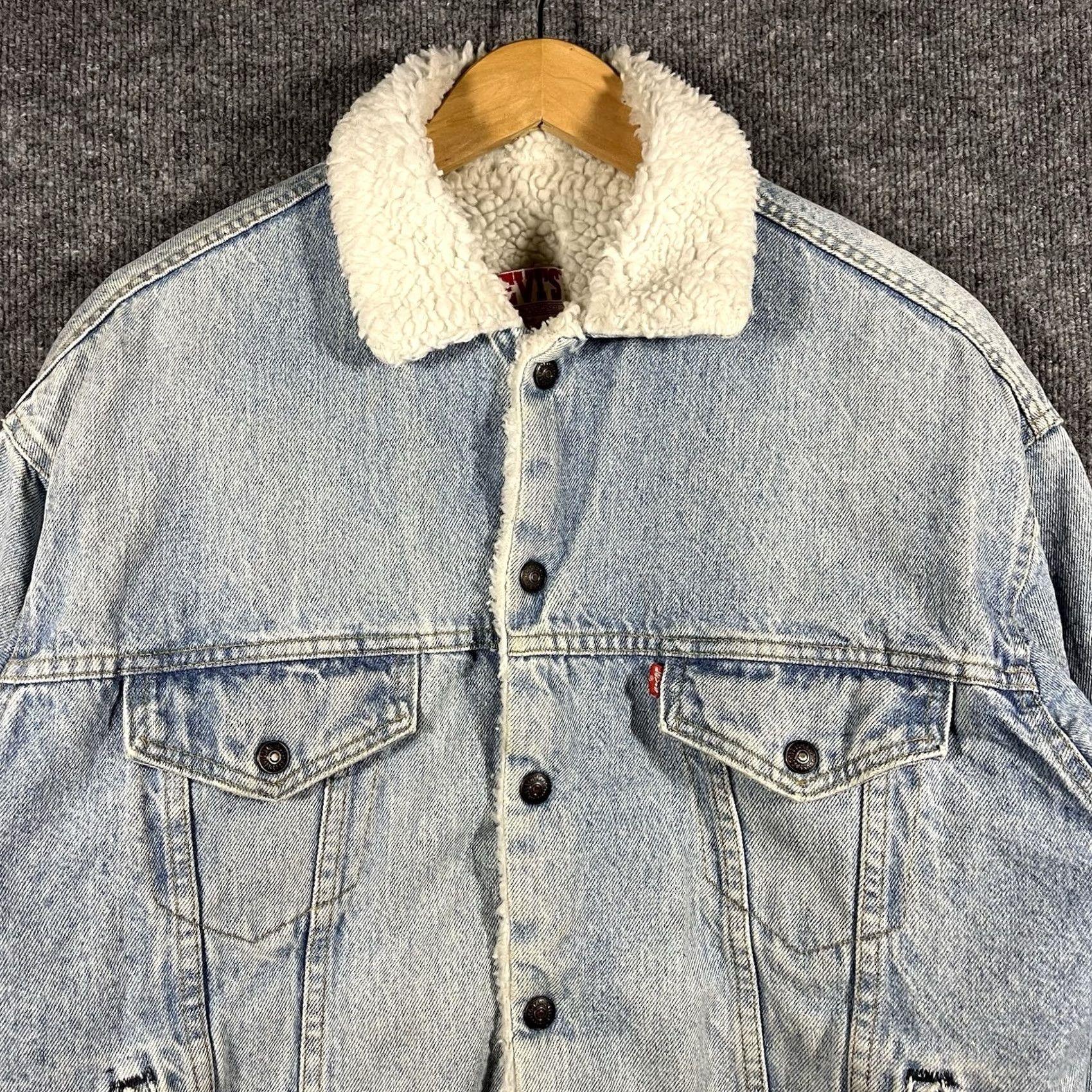 Levi's VINTAGE Levi's Denim Jacket Mens M Blue 1982 USA Sherpa Lined Denim Jacket Size US M / EU 48-50 / 2 - 2 Thumbnail
