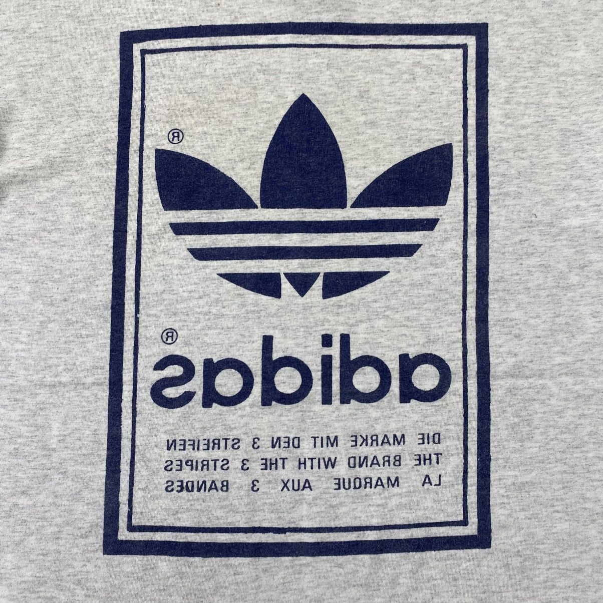 Adidas 🇺🇸1980s Vintage Adidas USA Trefoil Big Logo Spell Out Tee Size US M / EU 48-50 / 2 - 8 Thumbnail