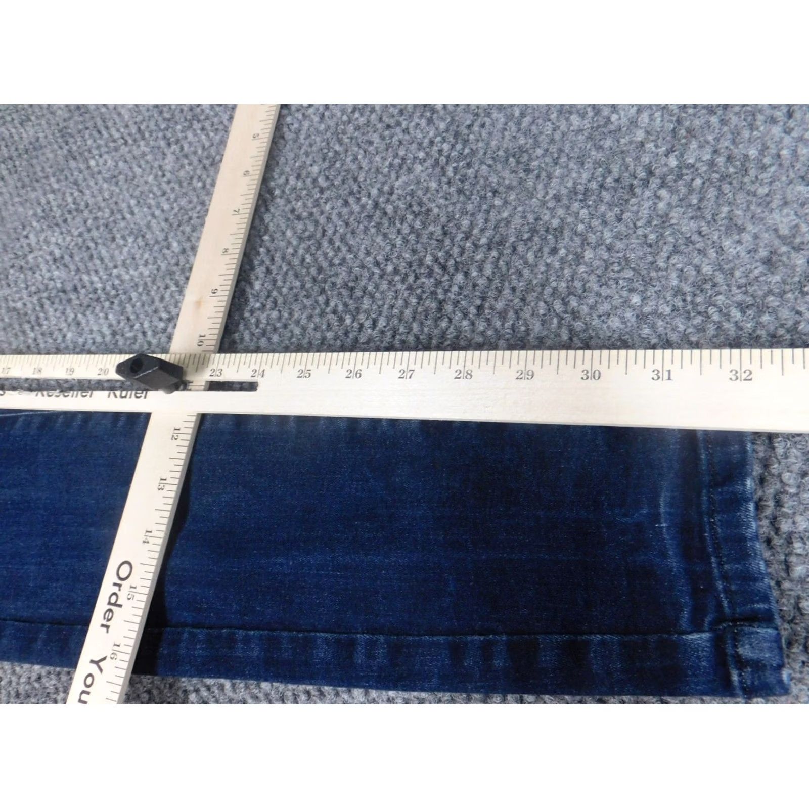 Vintage Universal Thread Jeans Womens 4 Blue Skinny Denim Zip Pockets 32in Regular Stretch Size 27" / US 4 / IT 40 - 7 Thumbnail