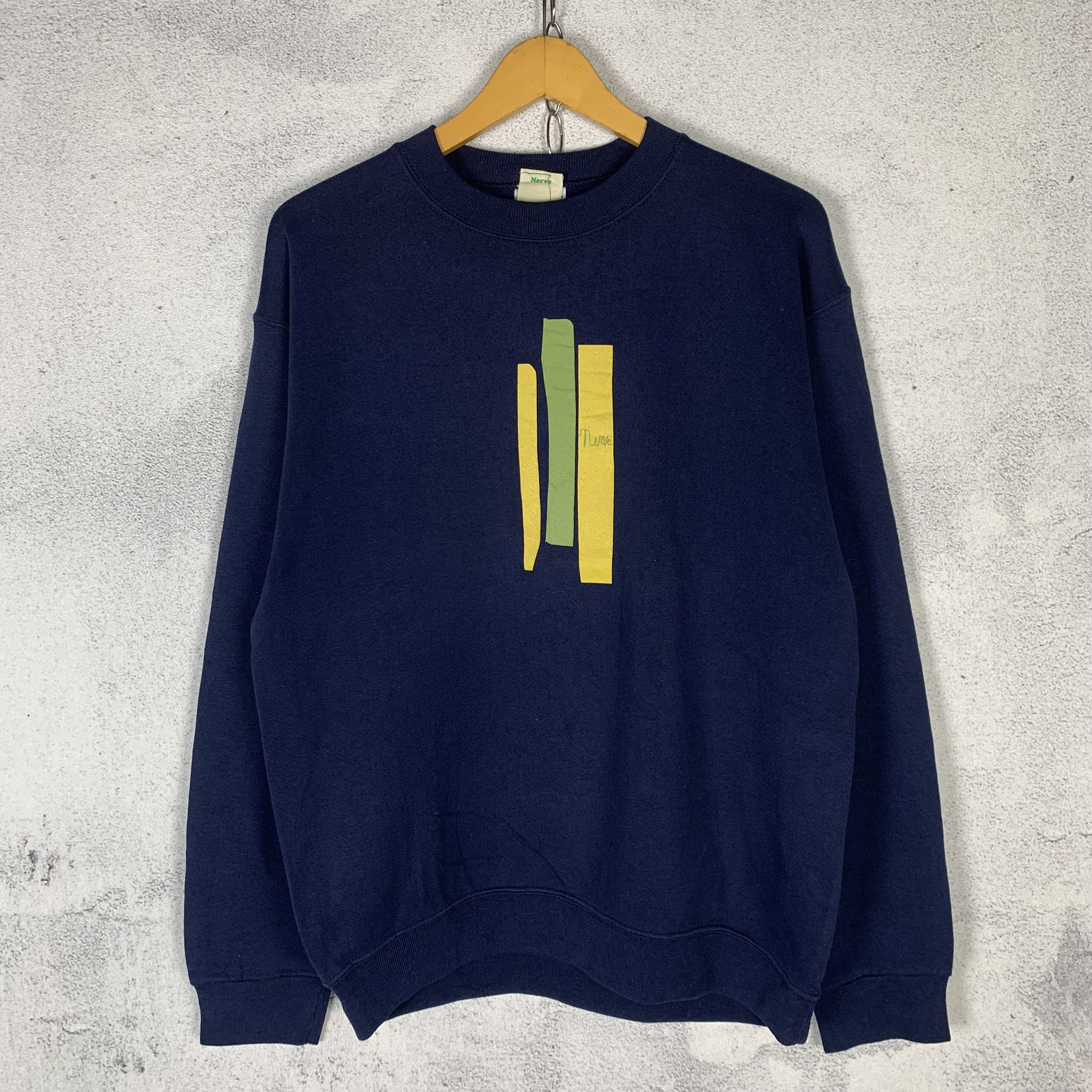 Vintage Vintage The Nerve Los Angeles Streetwear Sweatshirt Crewneck Size US M / EU 48-50 / 2 - 1 Thumbnail