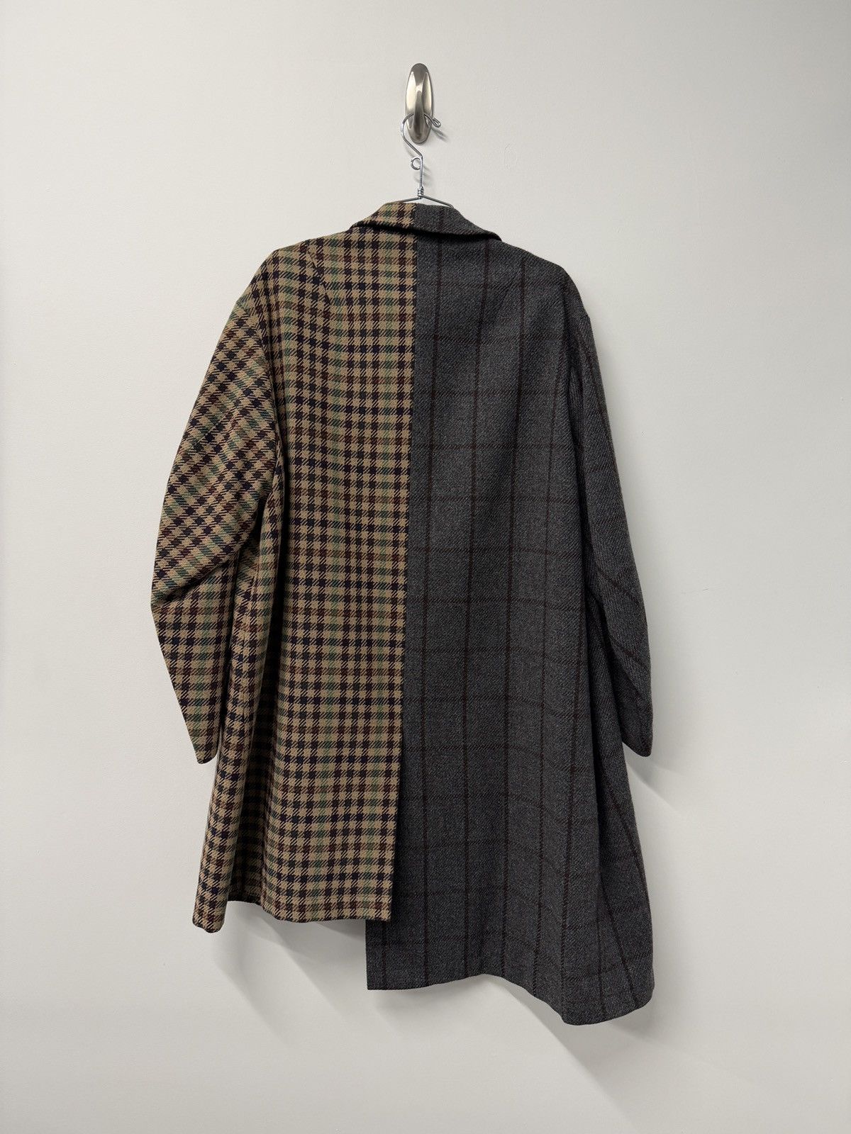 Kolor Asymmetrical Docking Plaid Coat Size US L / EU 52-54 / 3 - 2 Thumbnail