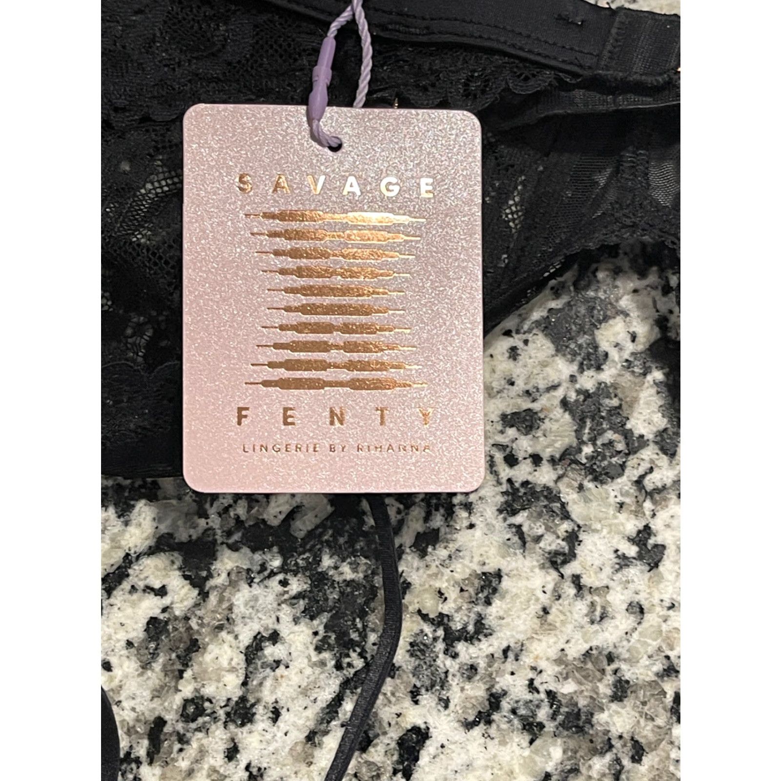 Vintage Savage X Fenty black lace bra Small Size ONE SIZE - 4 Thumbnail