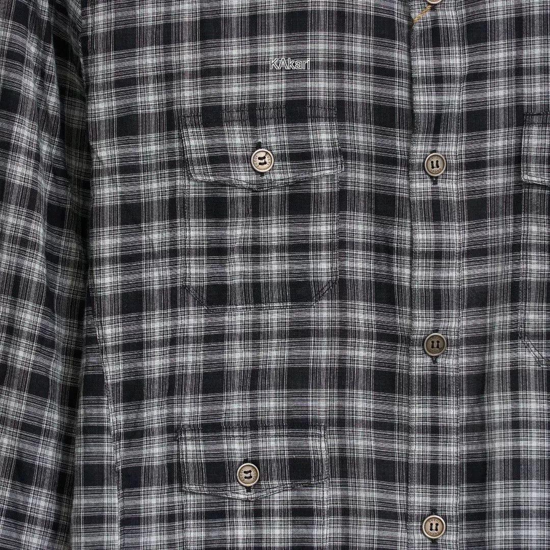 Gucci Gucci Men's Black White Plaid Shirt Size US M / EU 48-50 / 2 - 3 Thumbnail