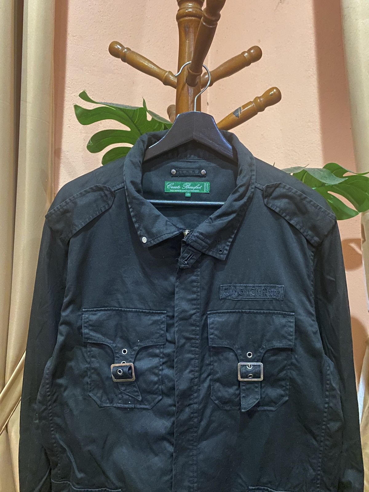 Japanese Brand Create Barefoot Black Military Utility Jacket Workwear Size US L / EU 52-54 / 3 - 6 Thumbnail