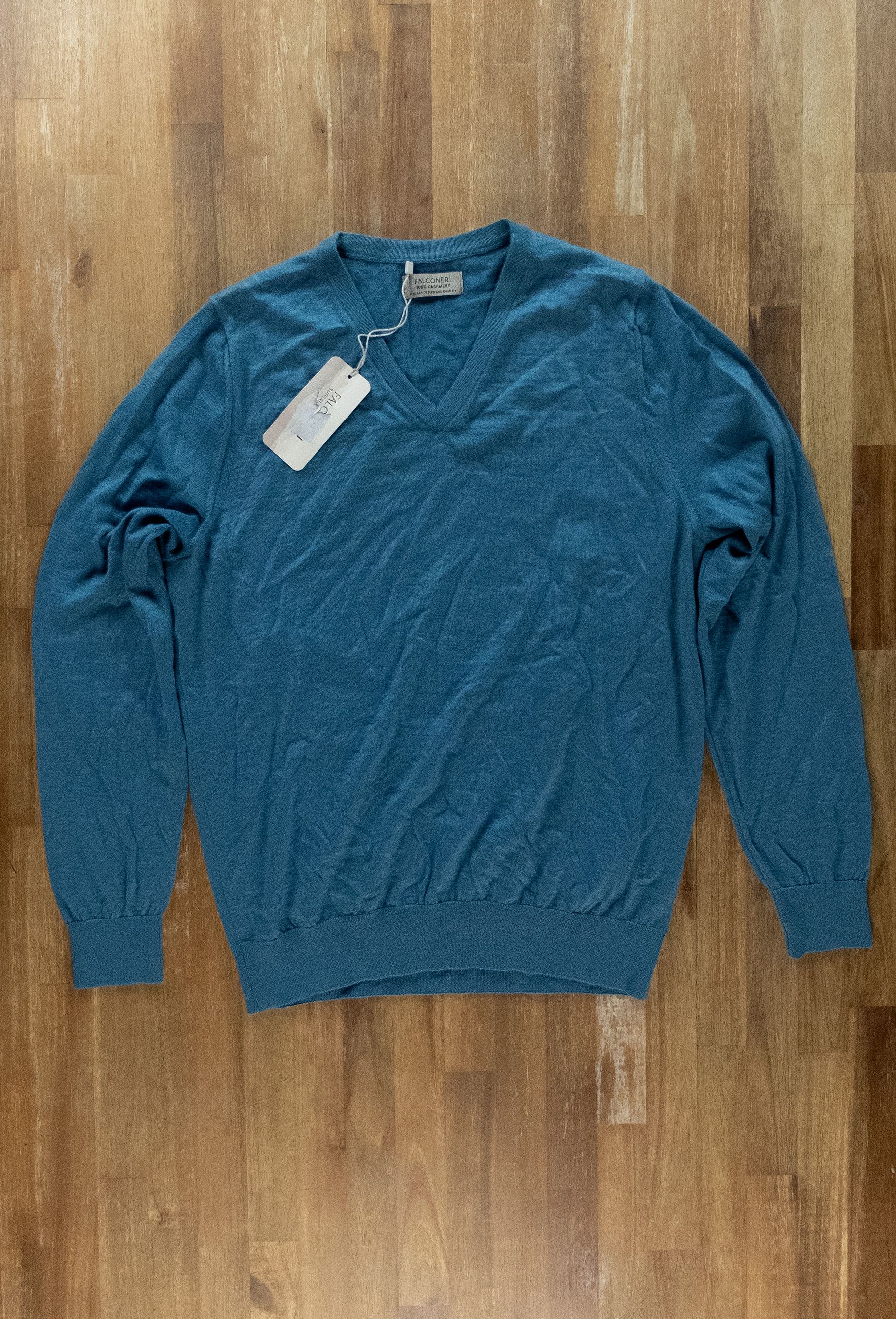 Other FALCONERI blue cashmere v-neck sweater Large Size US L / EU 52-54 / 3 - 1 Thumbnail