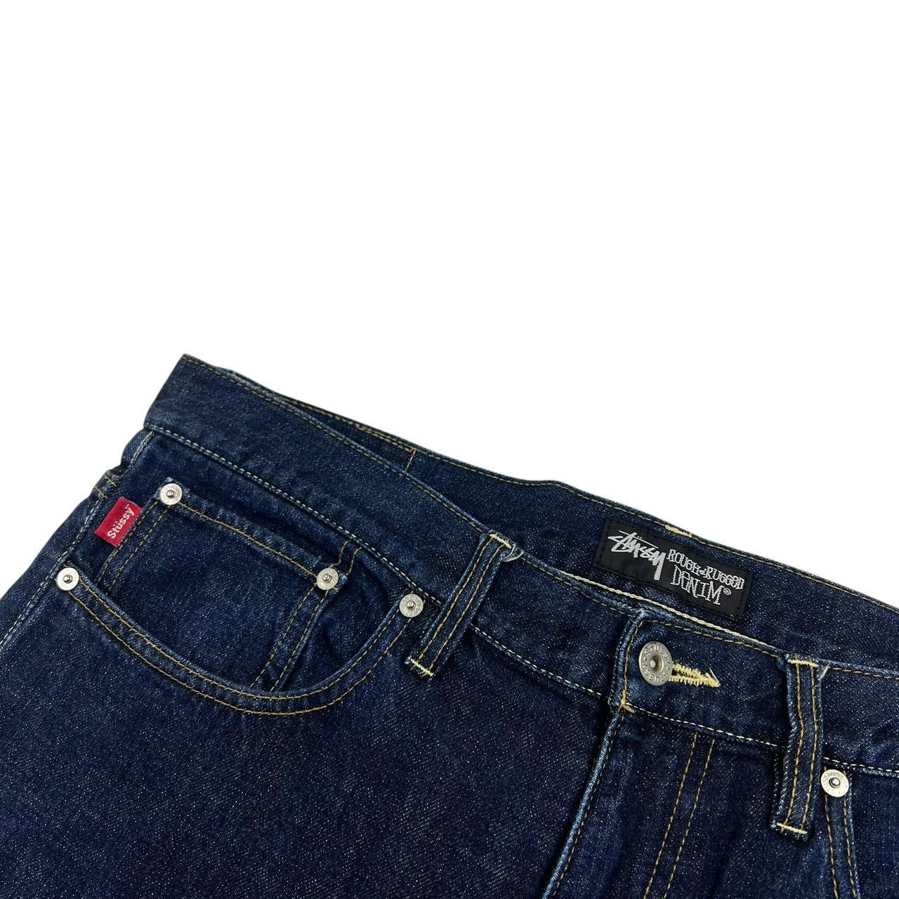 Stussy Vintage 2000s Stussy Spellout Pink Jeans - Waist: 38” Size US 38 / EU 54 - 4 Thumbnail