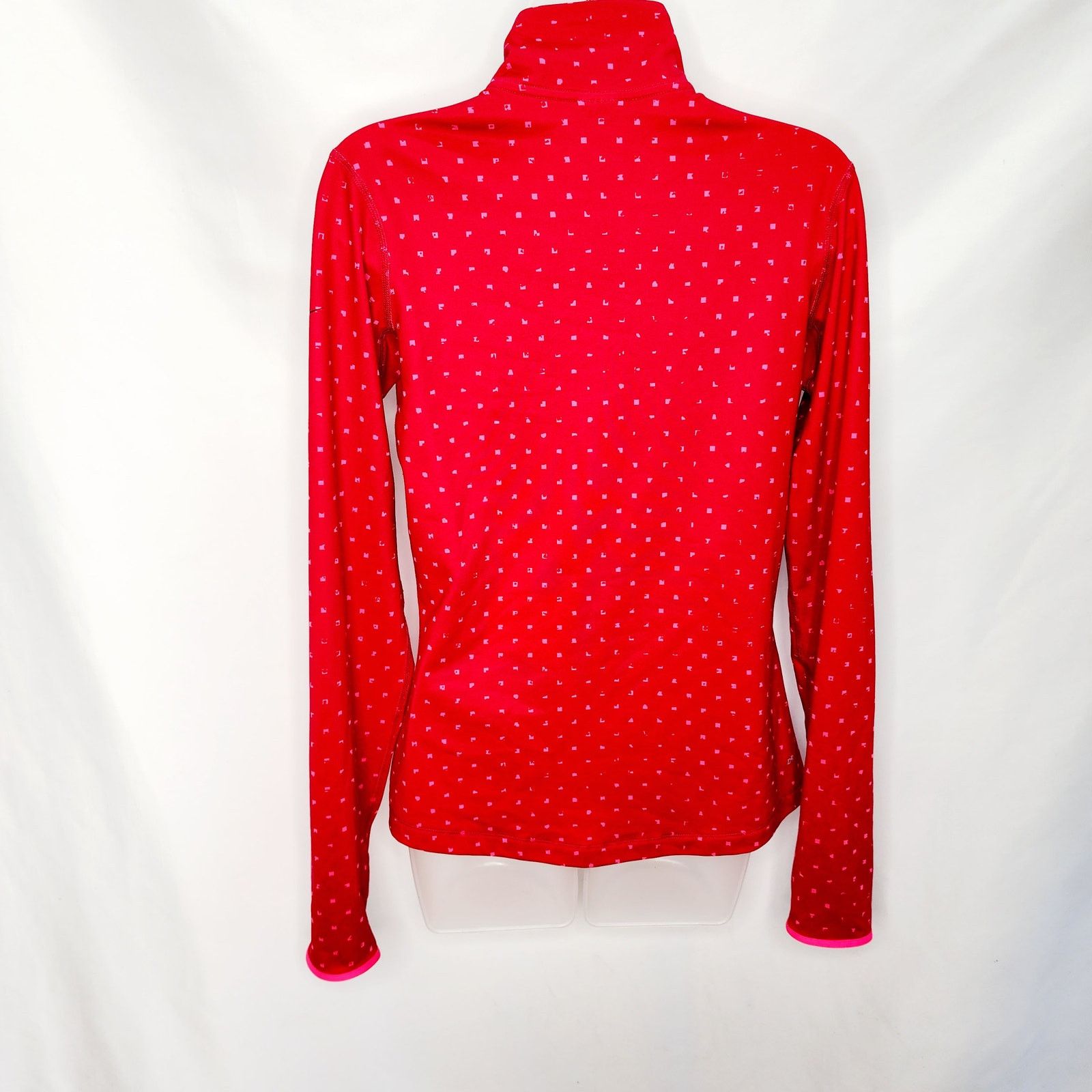Nike Nike Pro Dri Fit Fuchsia Geometric Pullover Running Top Size M / US 6-8 / IT 42-44 - 9 Thumbnail