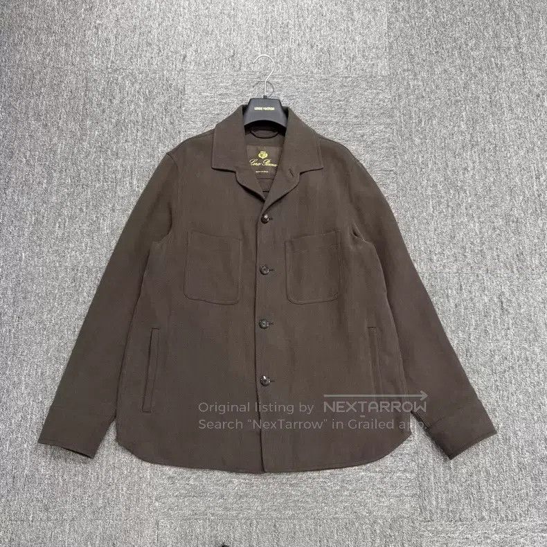 Loro Piana Loro Piana Thick dark teak-colored linen jacket Size US M / EU 48-50 / 2 - 1 Thumbnail