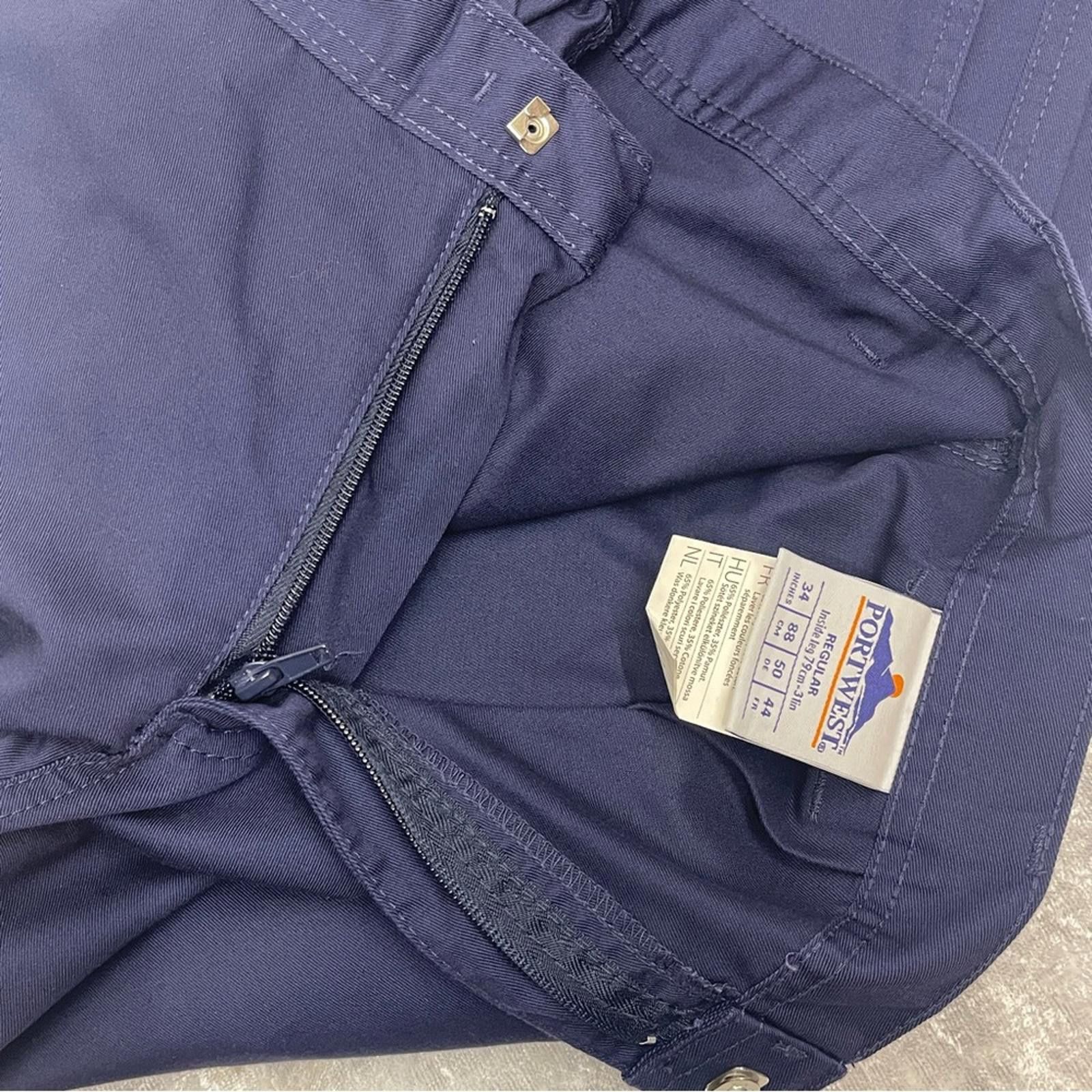 Other PORTWEST Men's Navy Cargo Work Pants - Size 32,34,36 & 38 Size US 34 / EU 50 - 4 Thumbnail