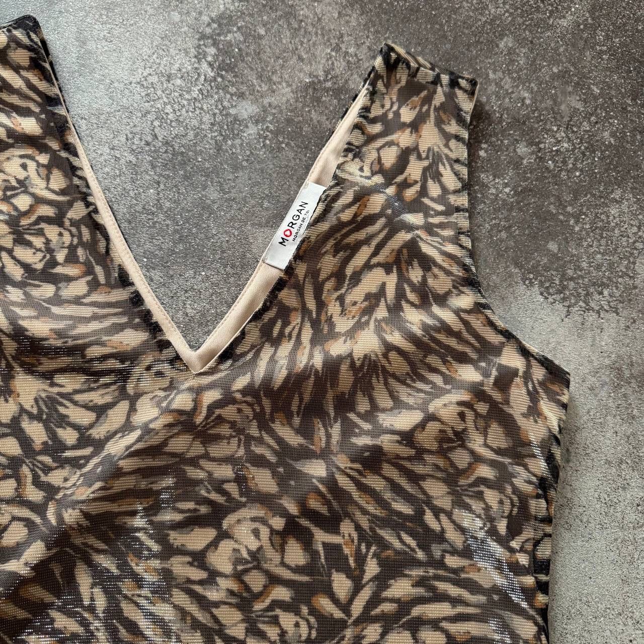 Hysteric Glamour × Japanese Brand × Vintage Morgan de Toi Vintage Mesh Leopard Tank Top Size XS / US 0-2 / IT 36-38 - 5 Thumbnail