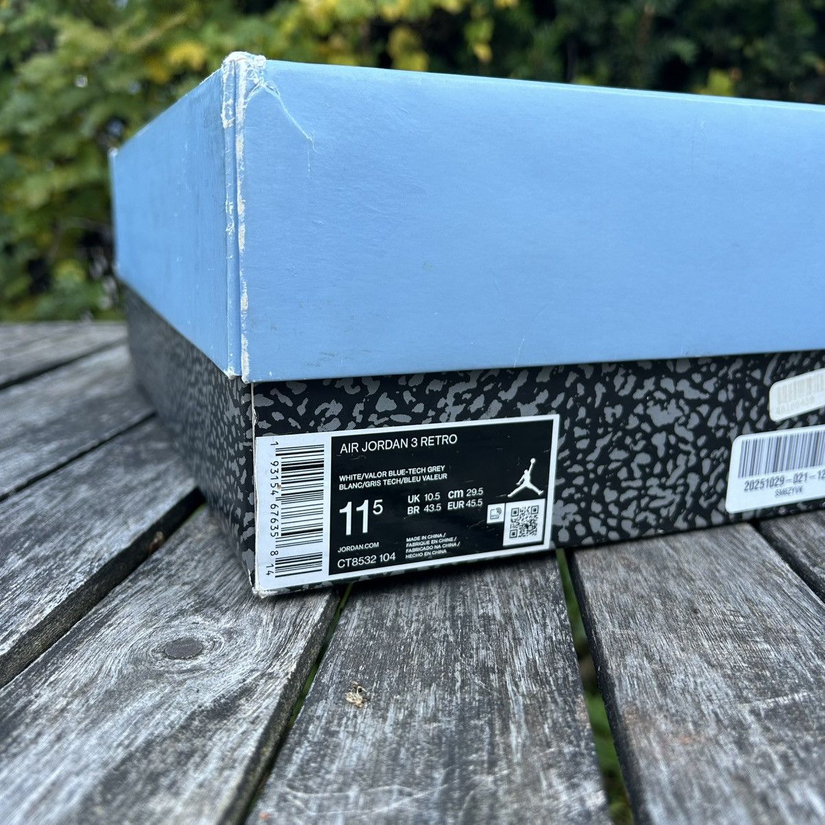 Jordan Brand Nike Air Jordan 3 UNC 2020 Size 11.5M Size US 11.5 / EU 44-45 - 9 Thumbnail