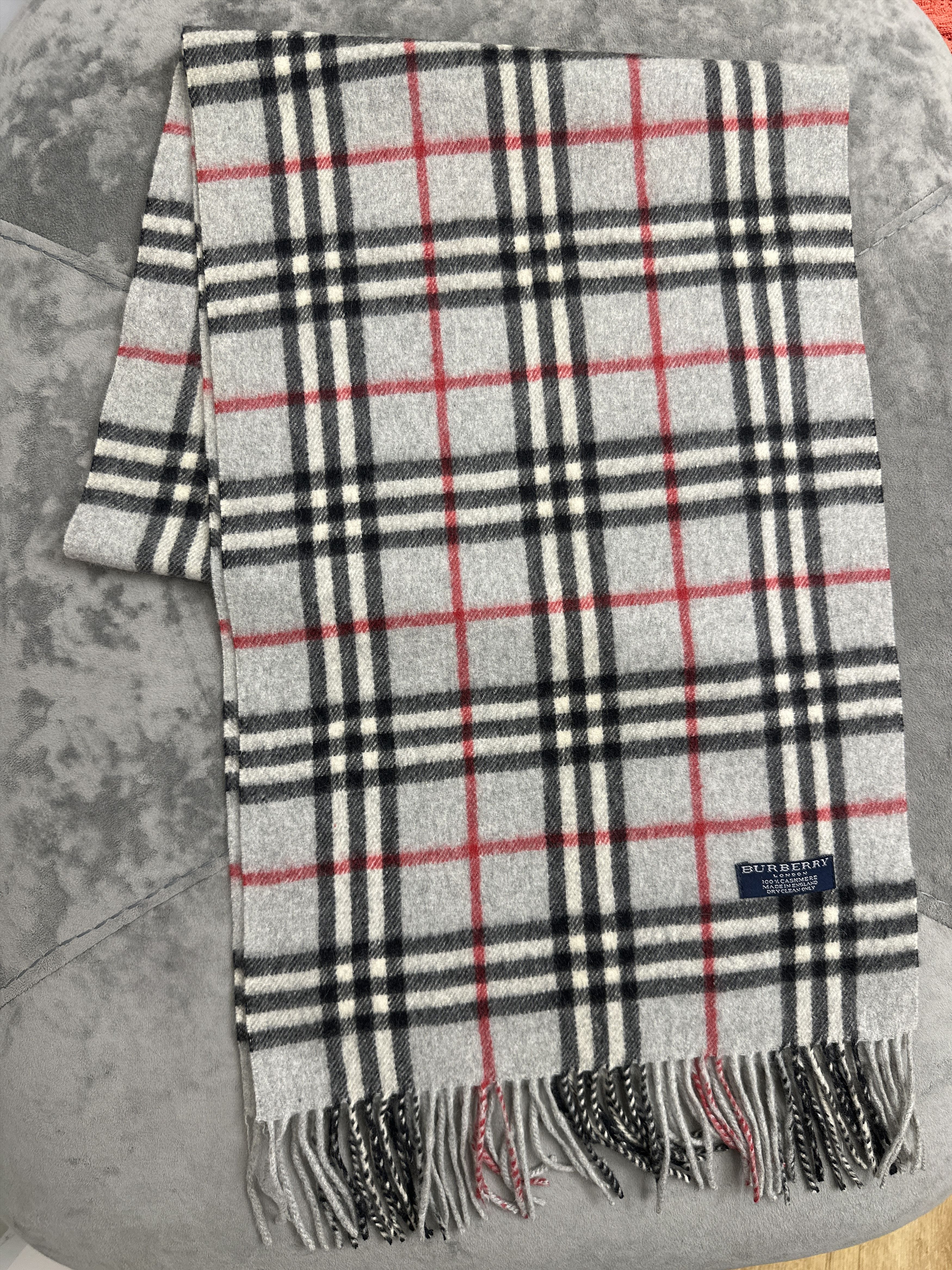 Burberry Archive Burberry London 100% Cashmere Check Scarf 180 x 35 Size ONE SIZE - 5 Thumbnail