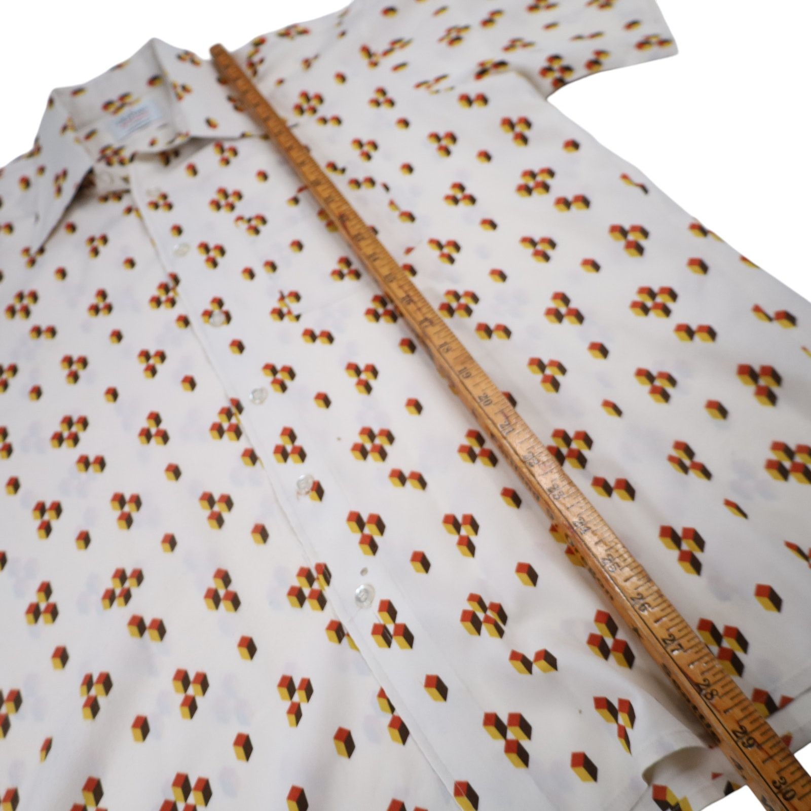 Vintage True VTG Arrow Sportswear Geometric Print Button Up Shirt Size US XL / EU 56 / 4 - 11 Thumbnail