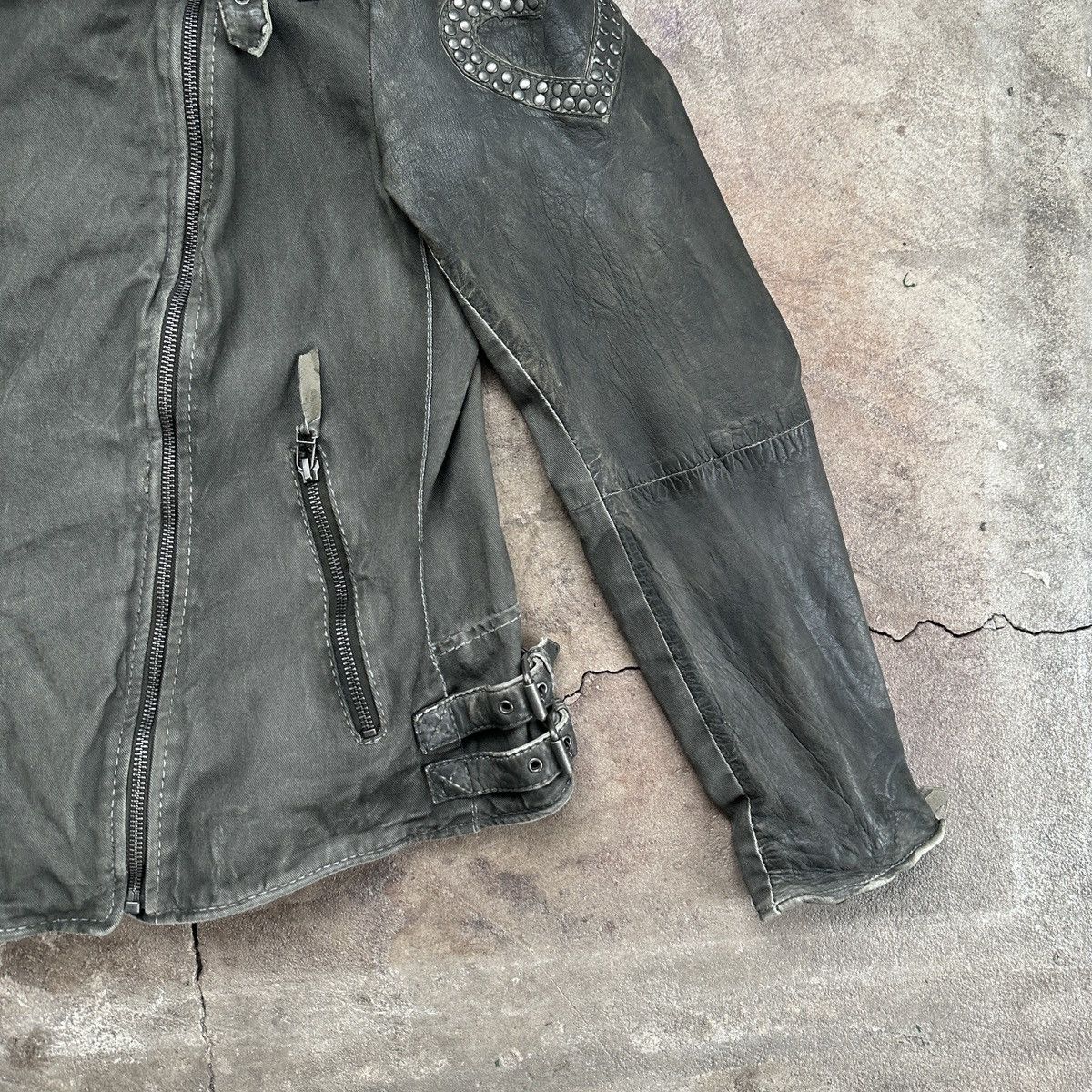 If Six Was Nine Vintage Amy by Amy Vermont Leather/Denim Jacket Size M / US 6-8 / IT 42-44 - 3 Thumbnail