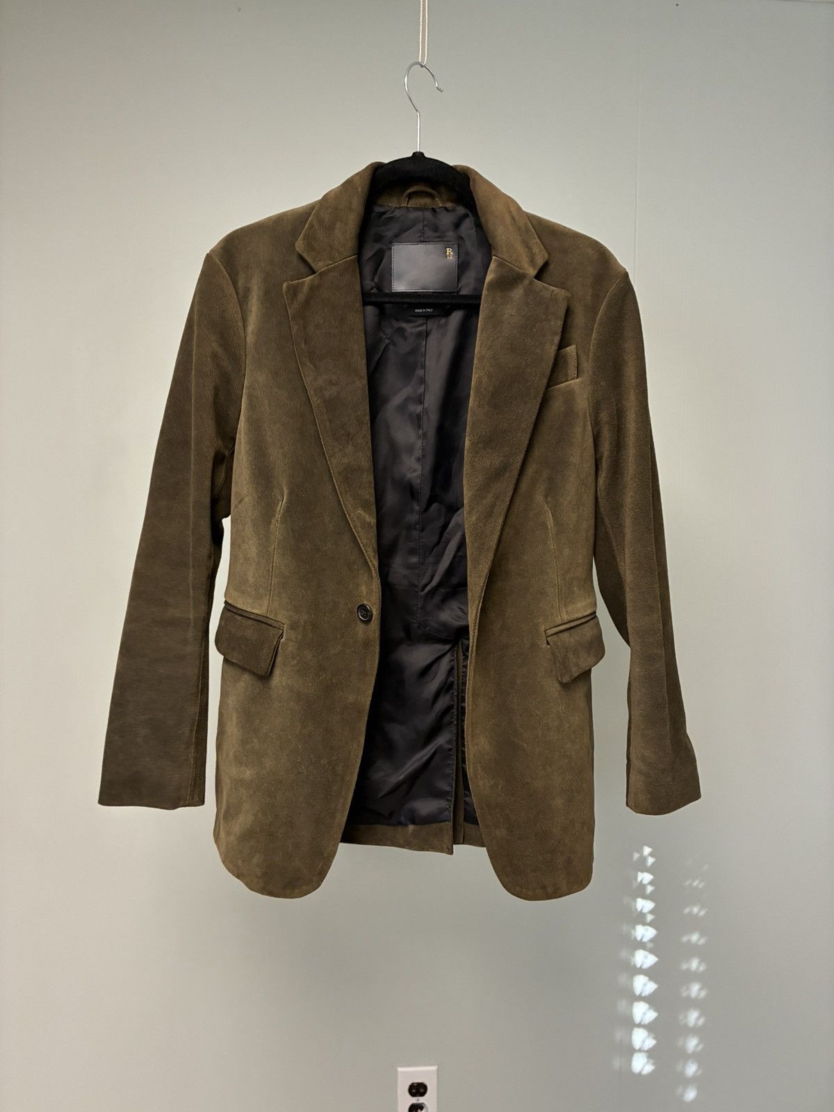 R13 Shrunken Leather Suede Blazer Jacket Medium Size XS / US 0-2 / IT 36-38 - 10 Thumbnail