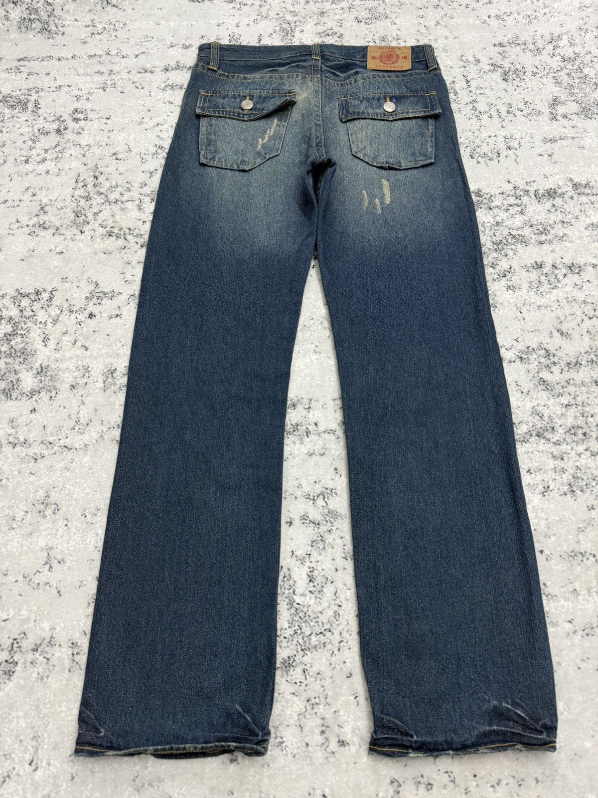 Karakuri Tamashii Karakuri Tamashii Koi Fish Printed Denim Jeans Sukajan Style Size US 32 / EU 48 - 2 Thumbnail
