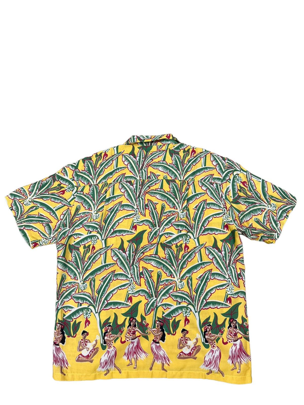 Diamond Head 80s Diamond Head Banana Leaves Hula Girl Rayon Hawaiian Size US M / EU 48-50 / 2 - 2 Thumbnail
