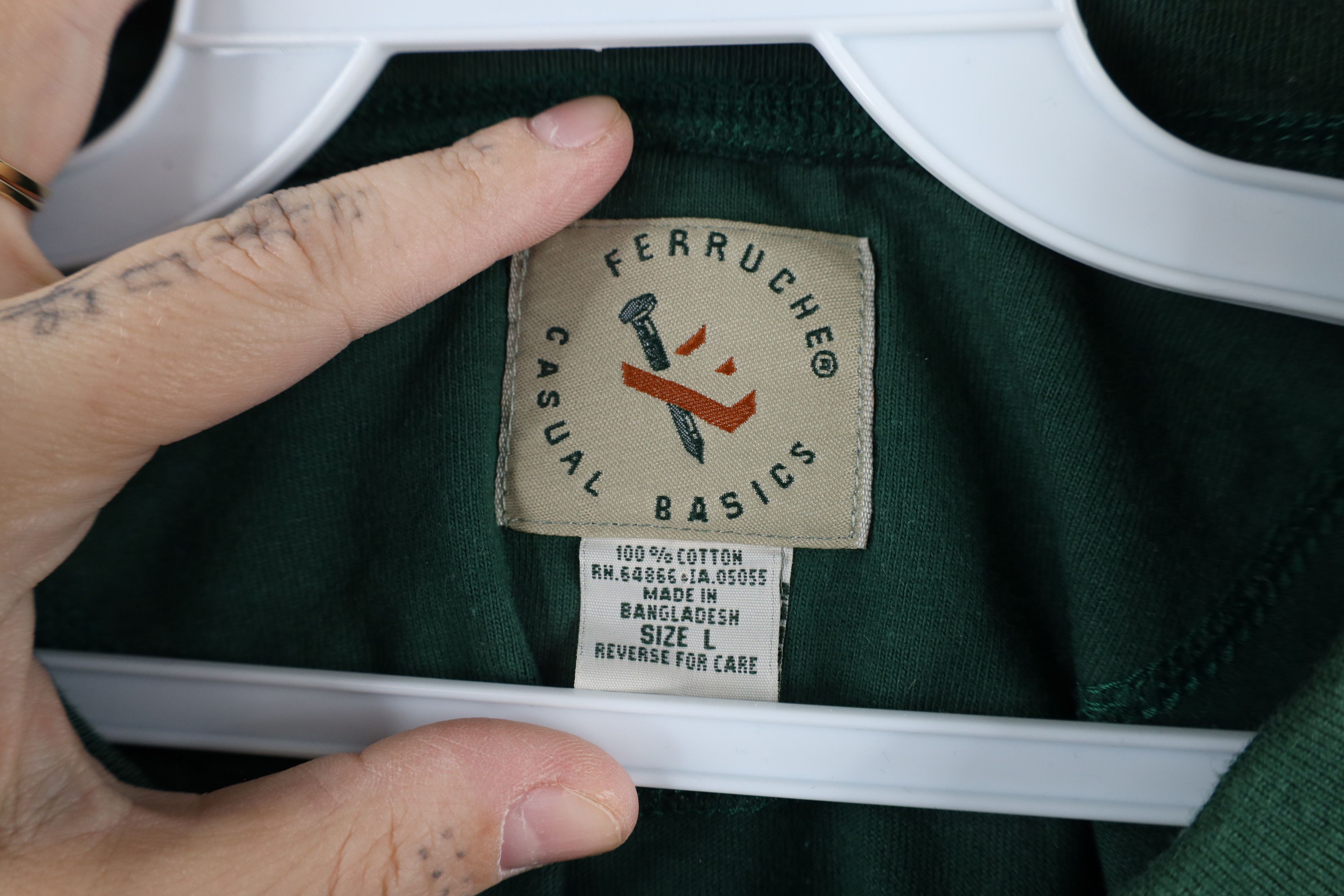 Vintage Vintage 90s Streetwear Short Sleeve Henley T-Shirt Green Size US L / EU 52-54 / 3 - 5 Thumbnail
