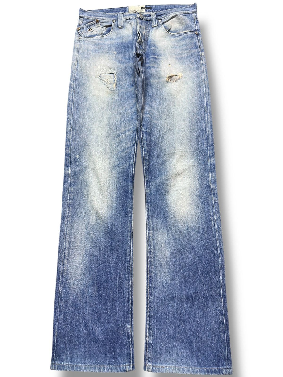 Energie Vintage Energie Straight Faded Ripped Distressed Denim Size US 30 / EU 46 - 1 Thumbnail