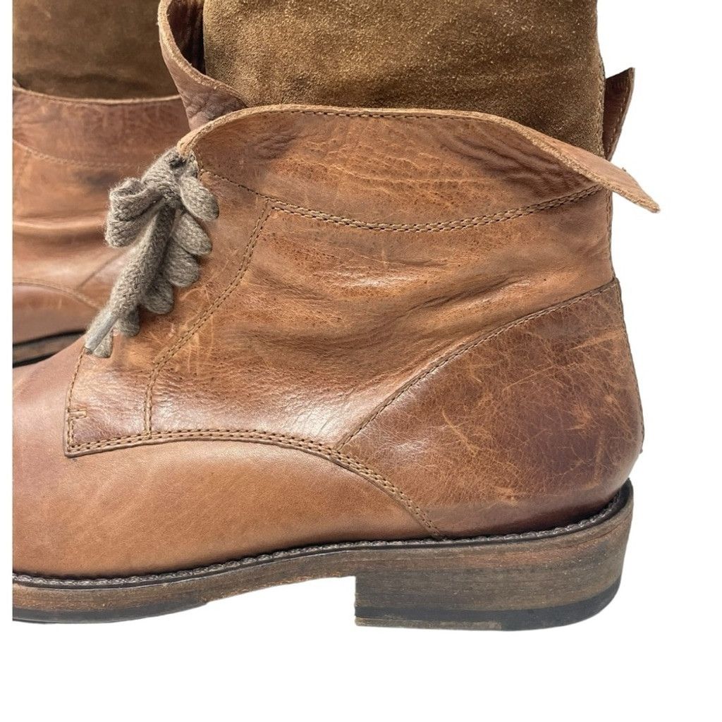 Brunello Cucinelli Brunello Cucinelli Brown Leather and Suede Riding Boots 41 Size US 11 / IT 41 - 9 Thumbnail