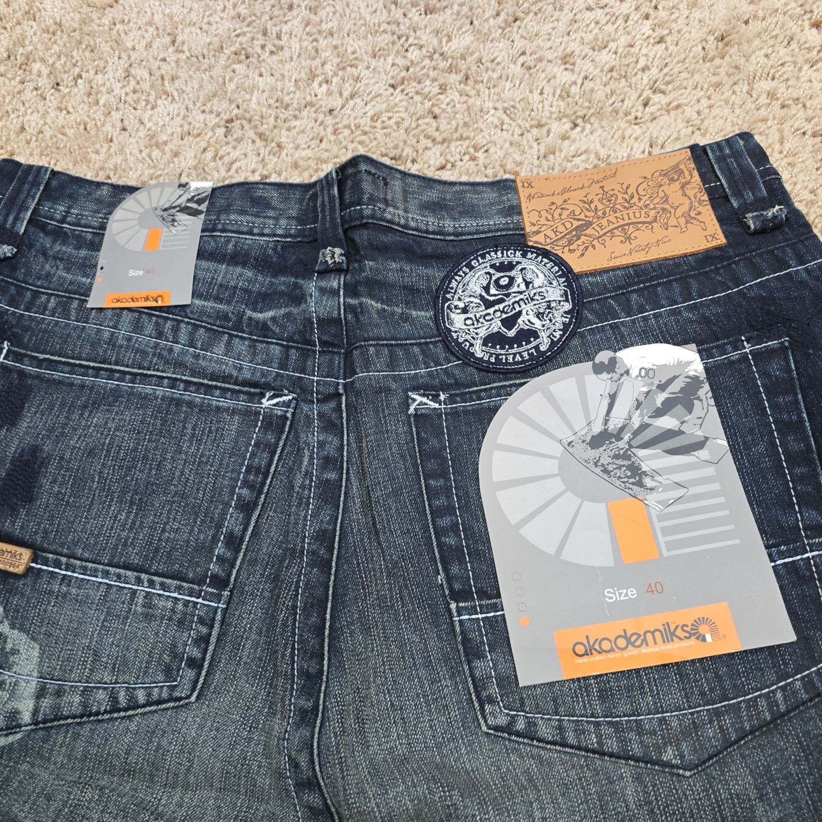 Akademiks Vintage Akademiks Baggy Wide Leg Pinkman Jeans 40x35 NWT Size US 40 / EU 56 - 5 Thumbnail